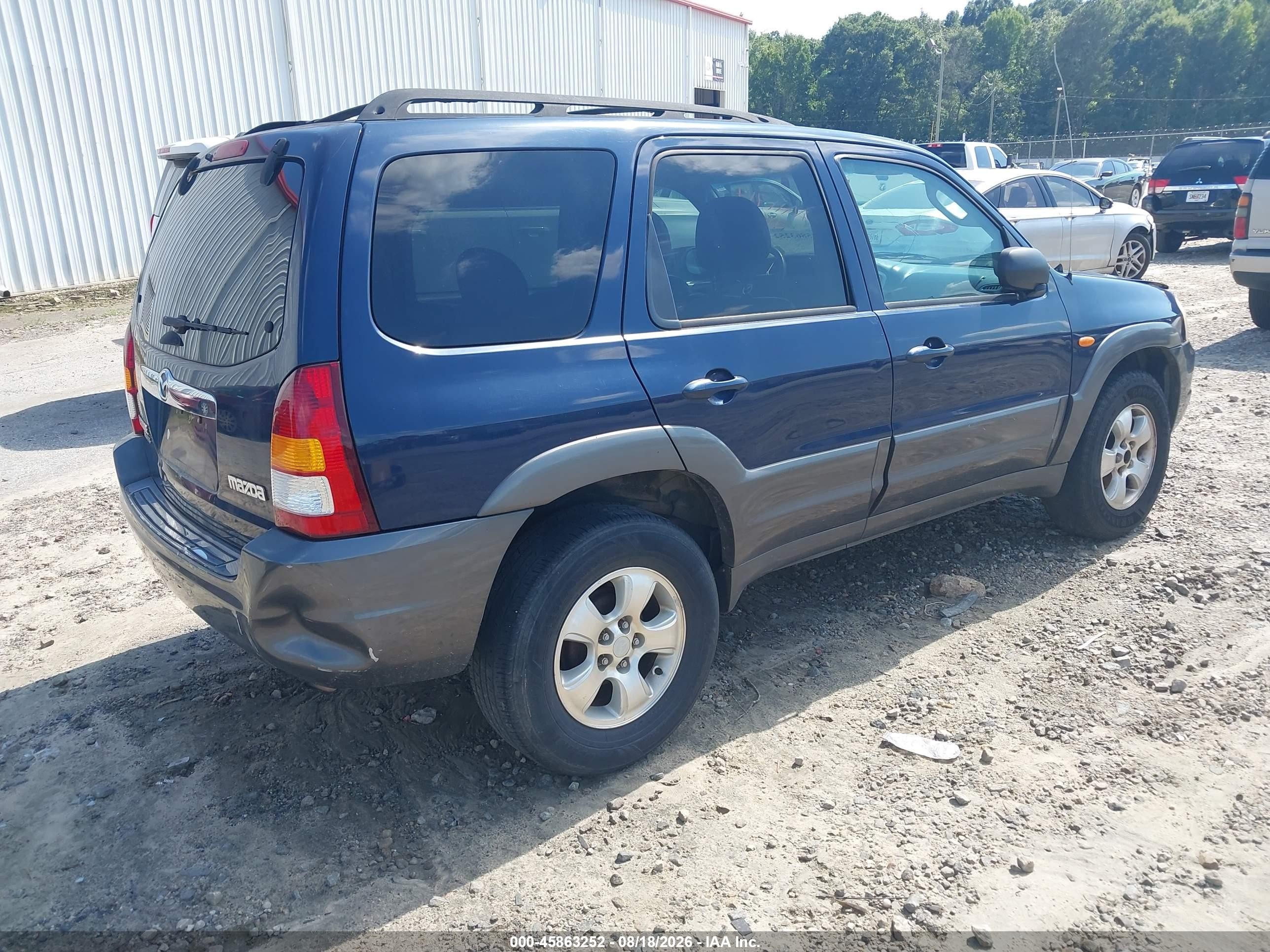 2003 Mazda Tribute Es V6 Blue vin: 4F2CZ06103KM11717