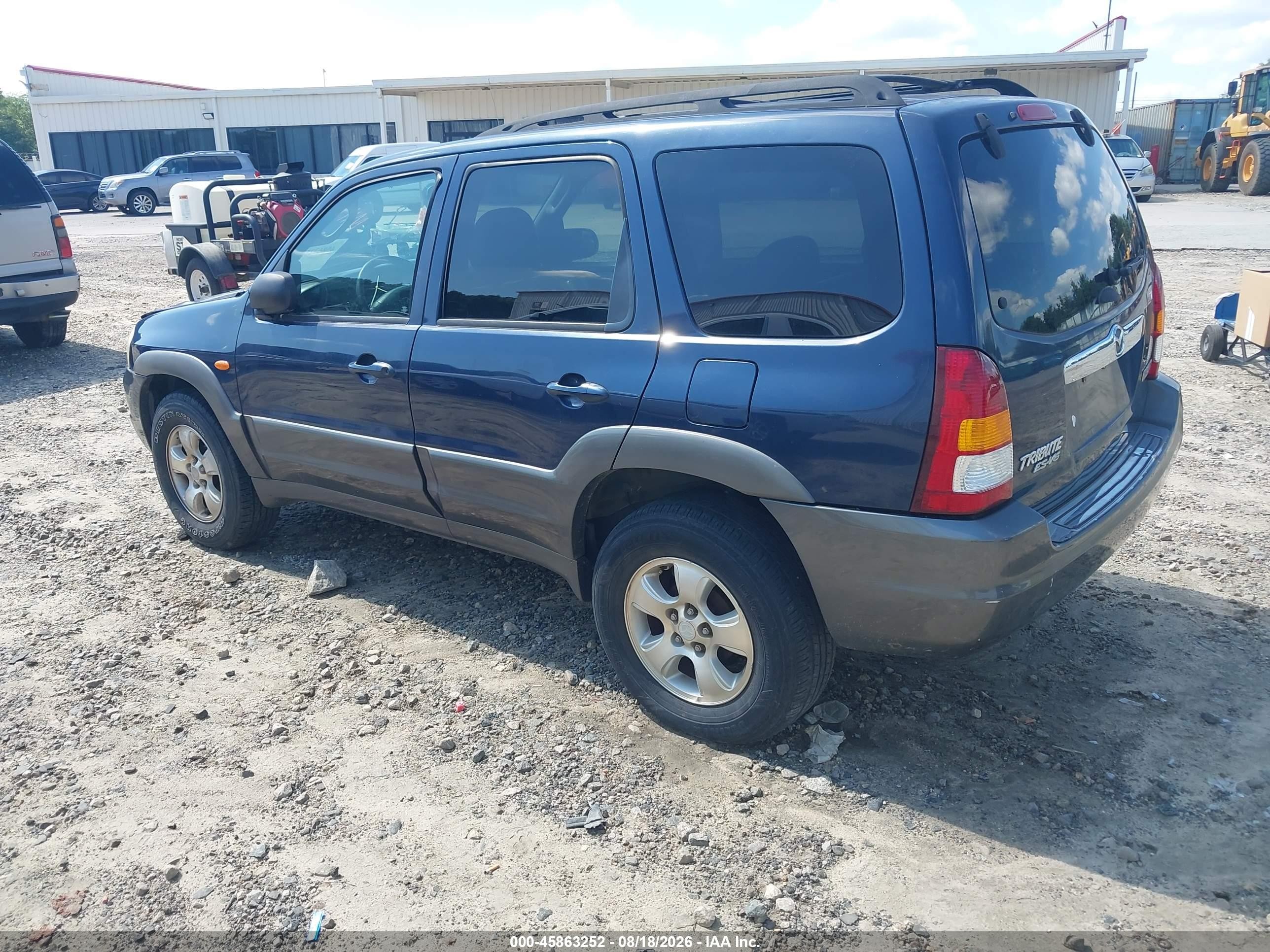 2003 Mazda Tribute Es V6 Blue vin: 4F2CZ06103KM11717