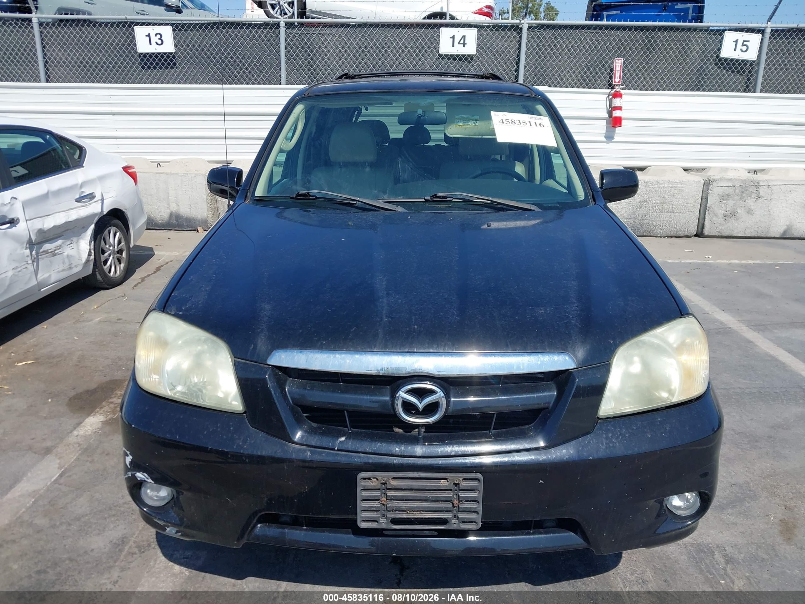 2005 Mazda Tribute S Black vin: 4F2CZ06115KM59665
