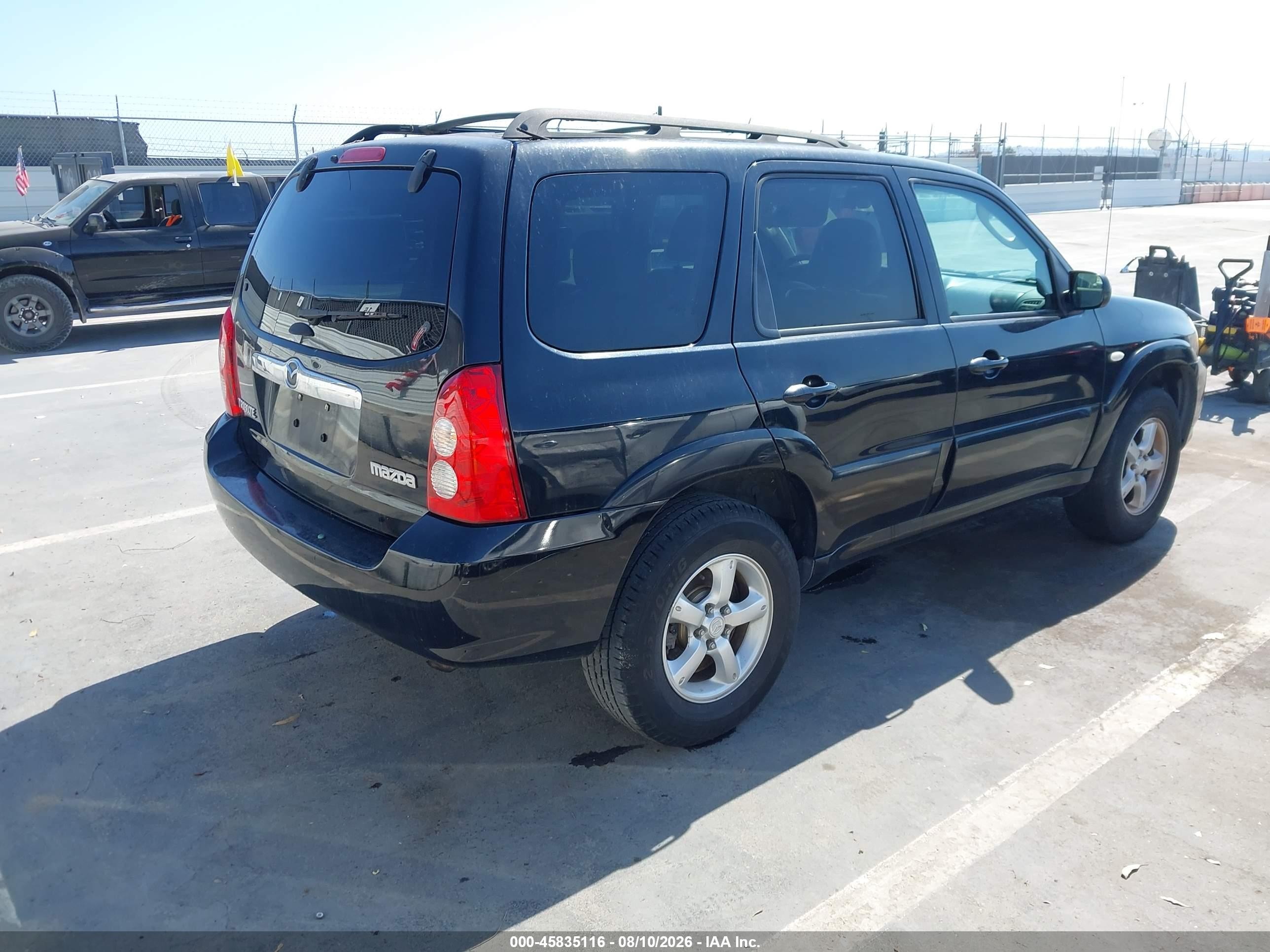 2005 Mazda Tribute S Black vin: 4F2CZ06115KM59665