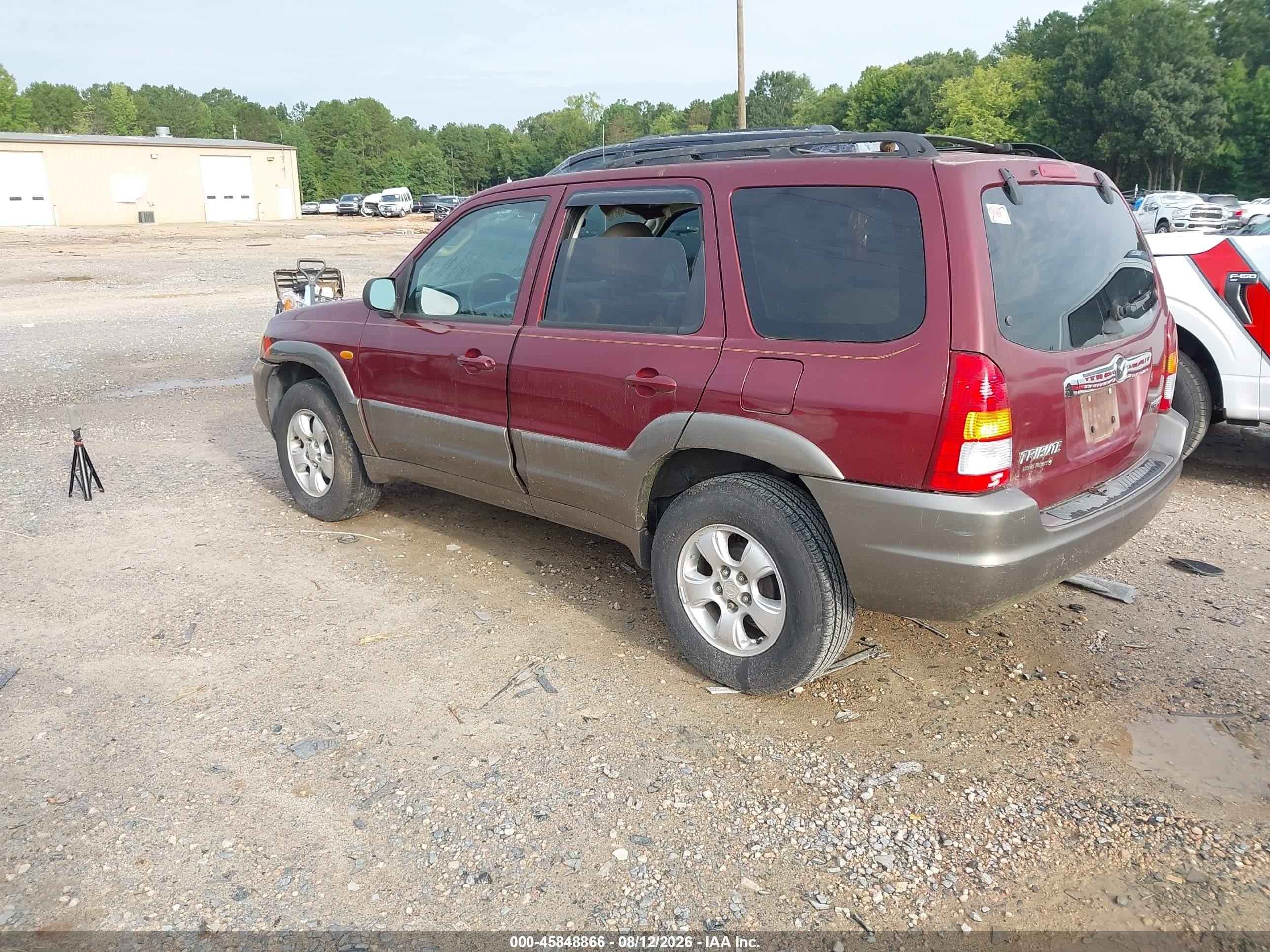 2004 Mazda Tribute Es V6 Burgundy vin: 4F2CZ06124KM01756
