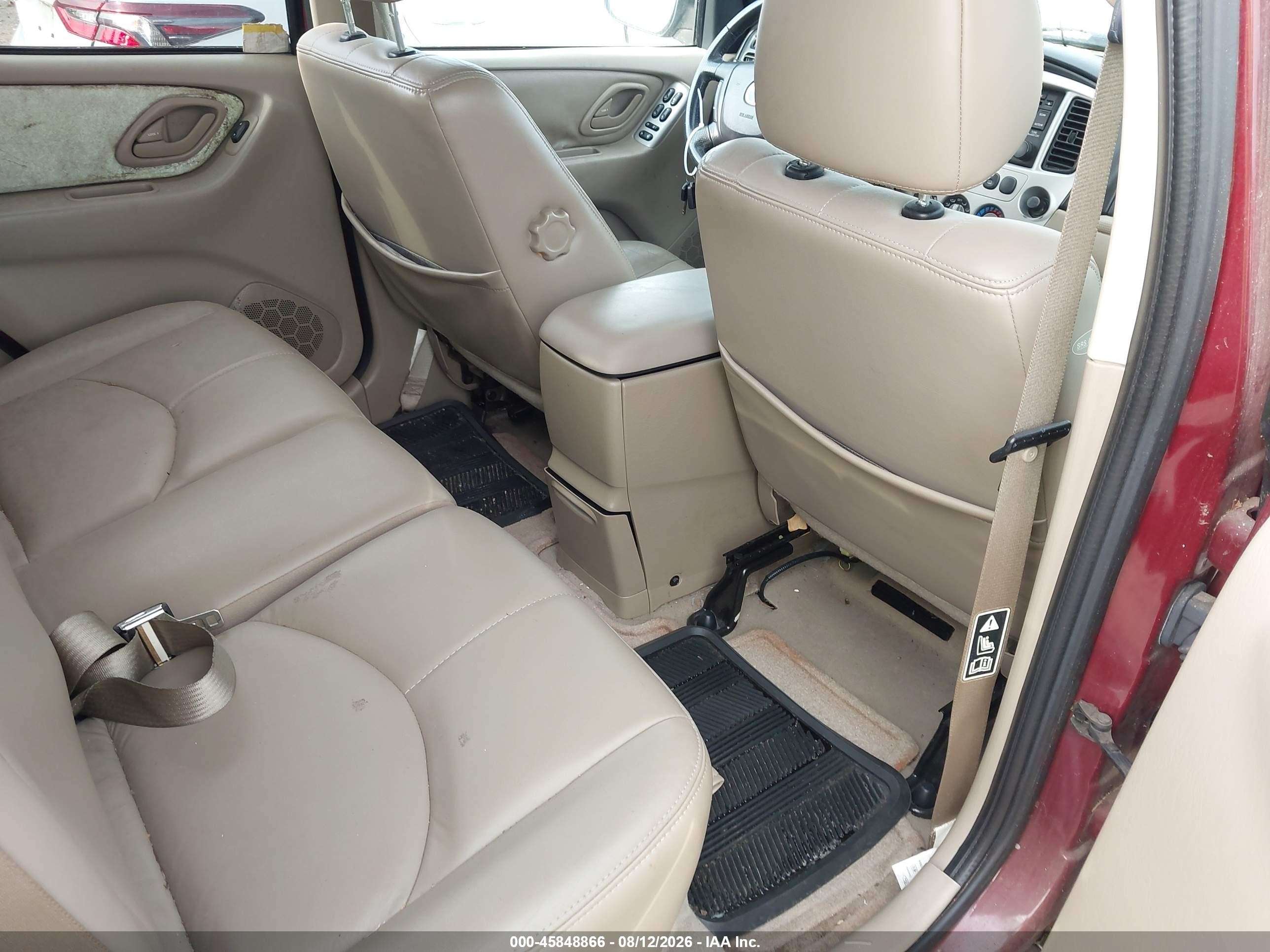2004 Mazda Tribute Es V6 Burgundy vin: 4F2CZ06124KM01756