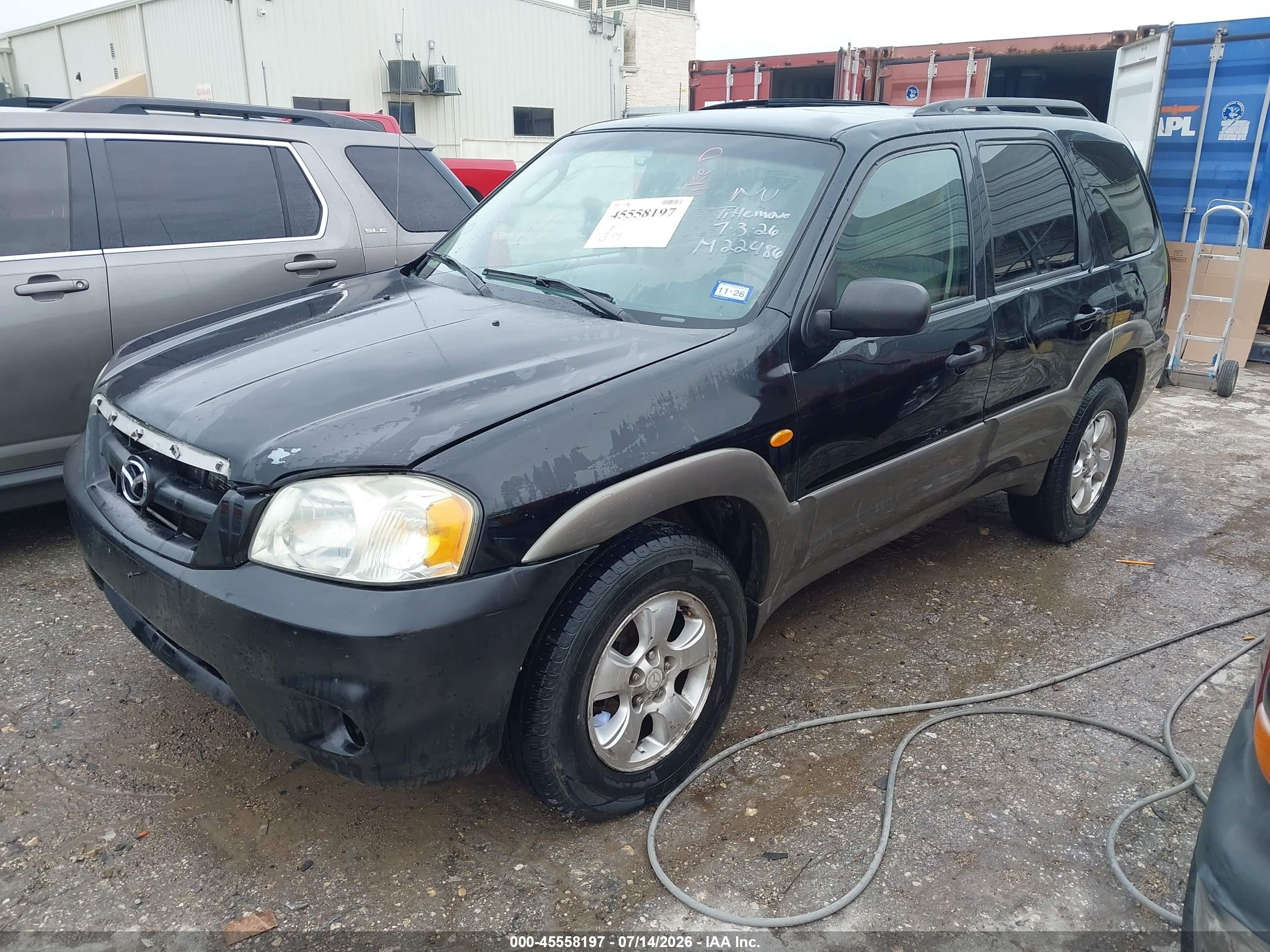 2003 Mazda Tribute Es V6 Black vin: 4F2CZ06173KM22486