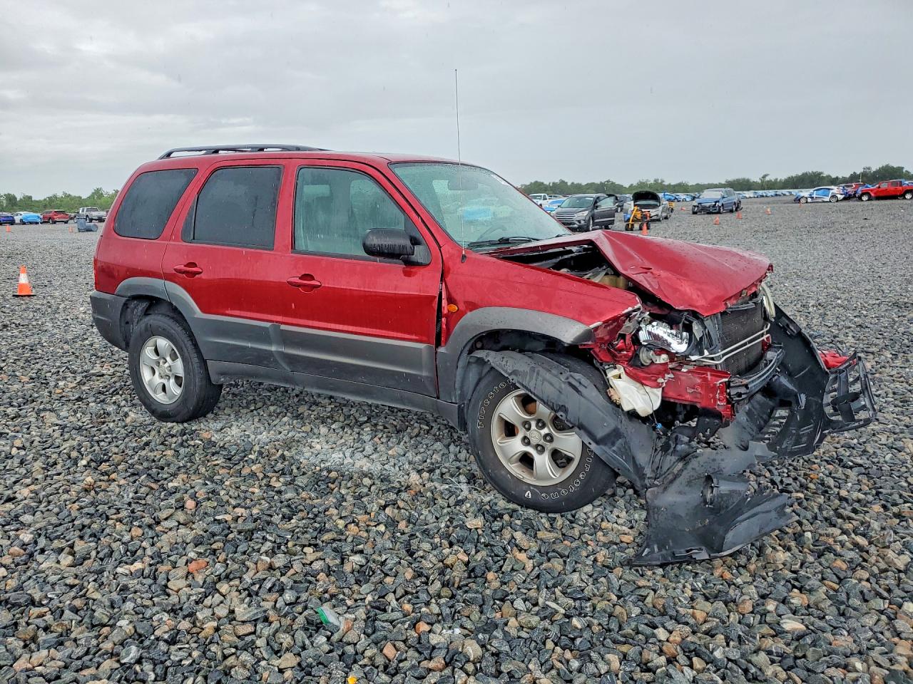 2004 Mazda Tribute Es Red vin: 4F2CZ06174KM12588