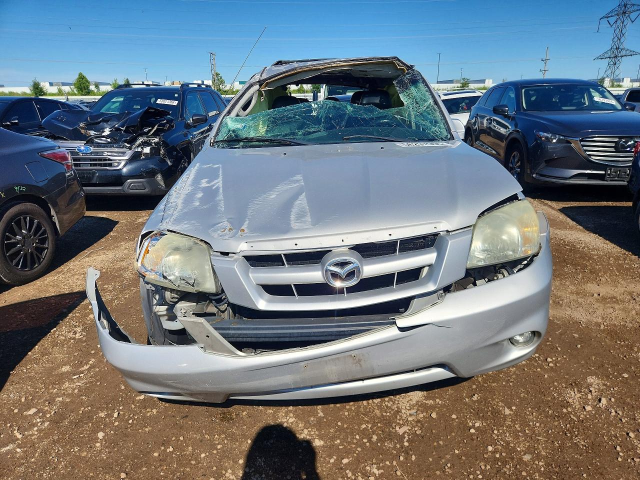 2005 Mazda Tribute S Silver vin: 4F2CZ06185KM47562