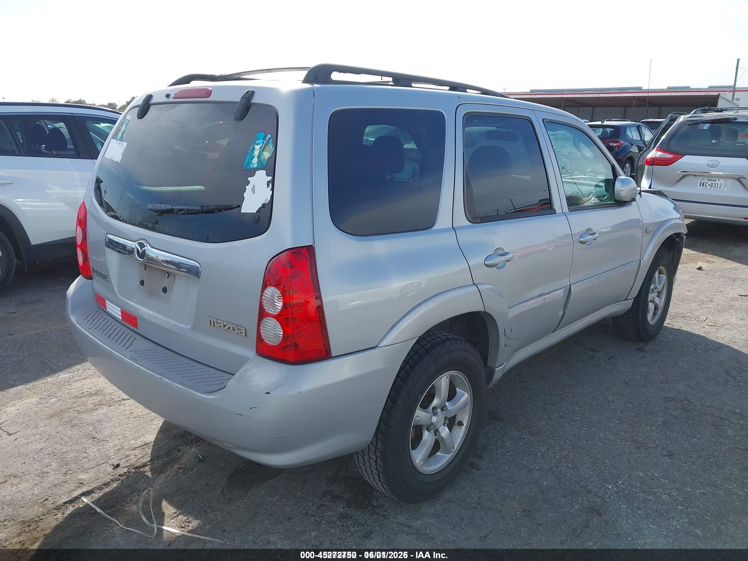 2006 Mazda Tribute S Серебряный vin: 4F2CZ06186KM37499