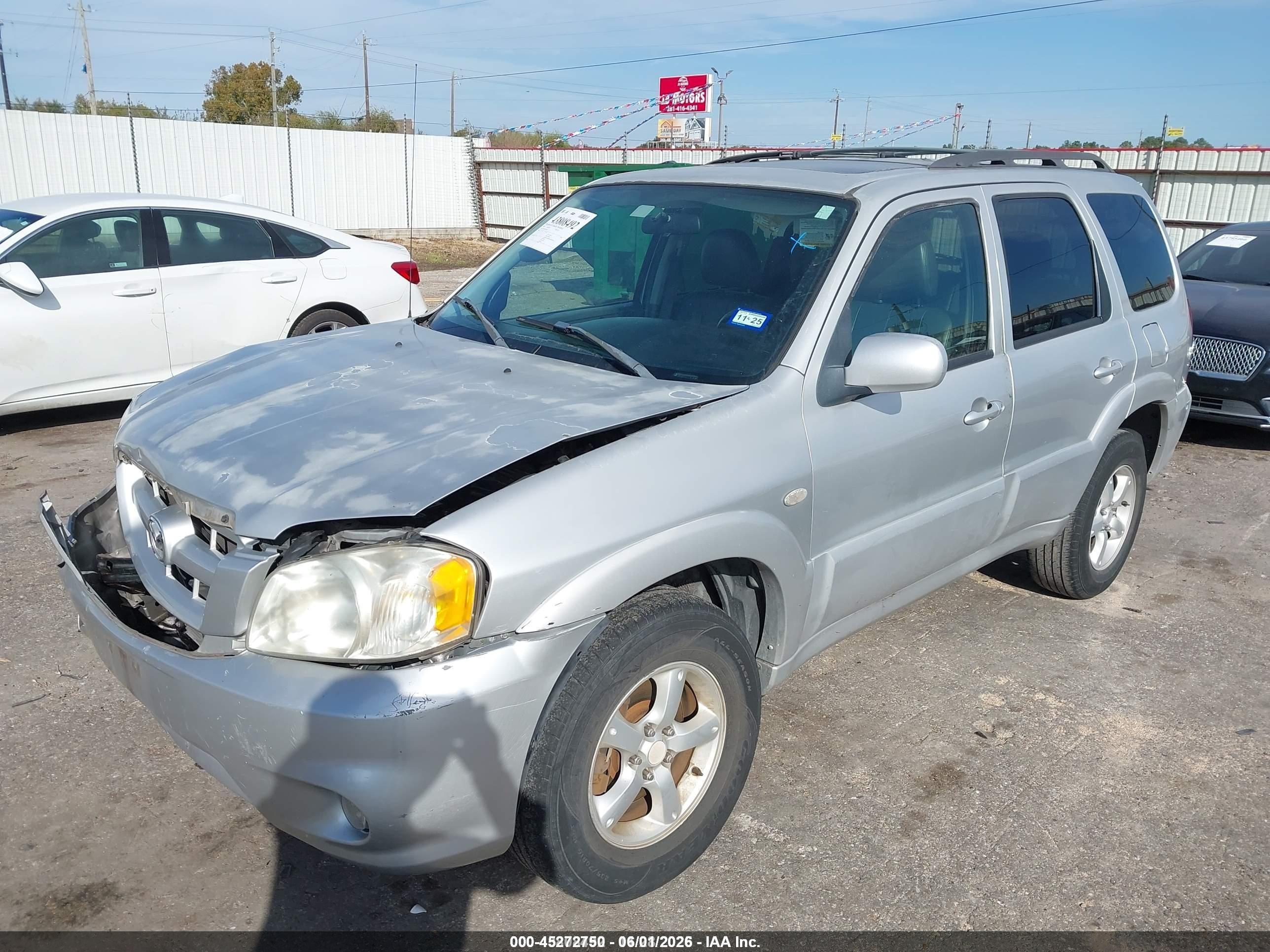2006 Mazda Tribute S Серебряный vin: 4F2CZ06186KM37499