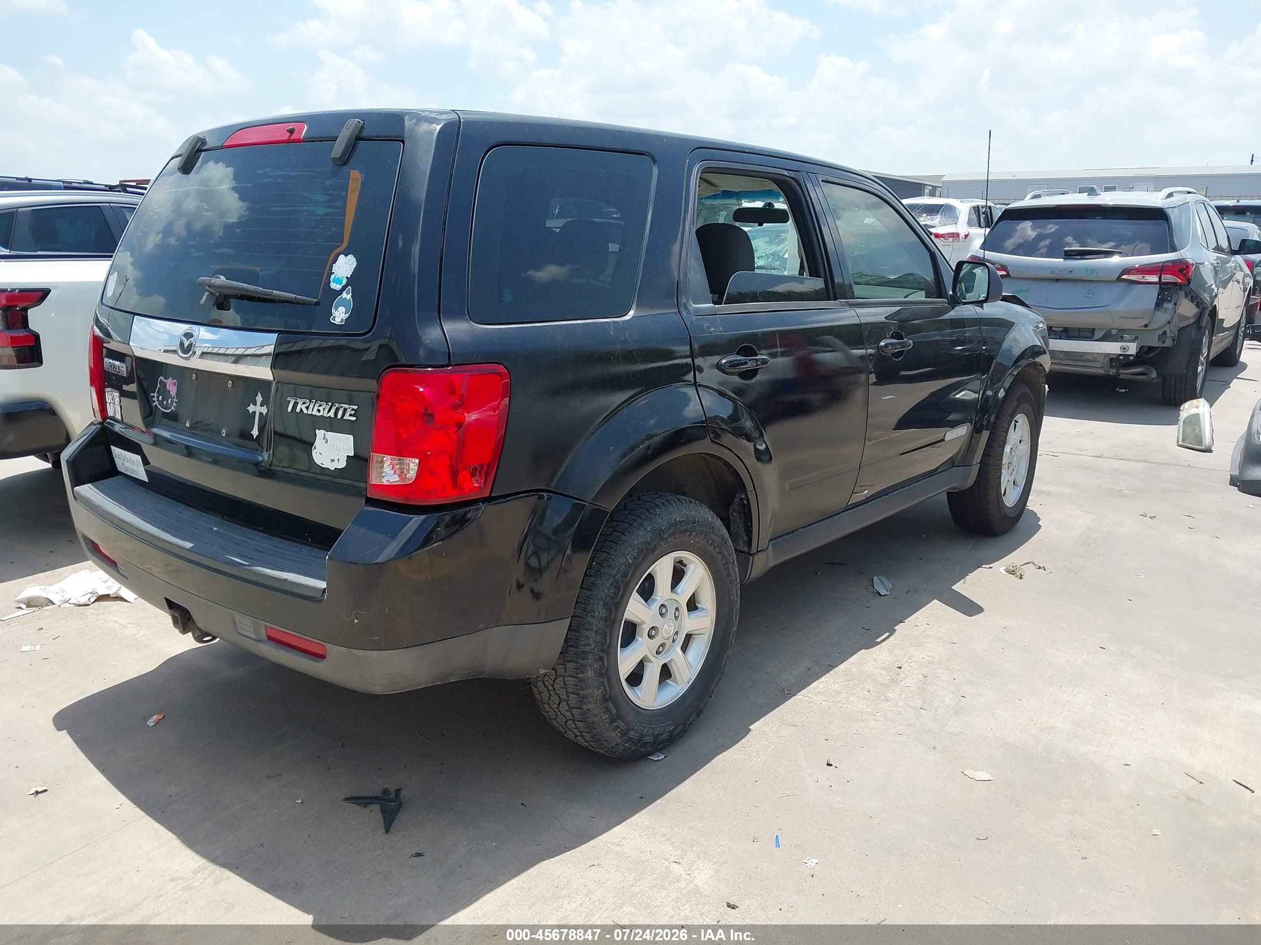 2008 Mazda Tribute S Sport Black vin: 4F2CZ06188KM19300