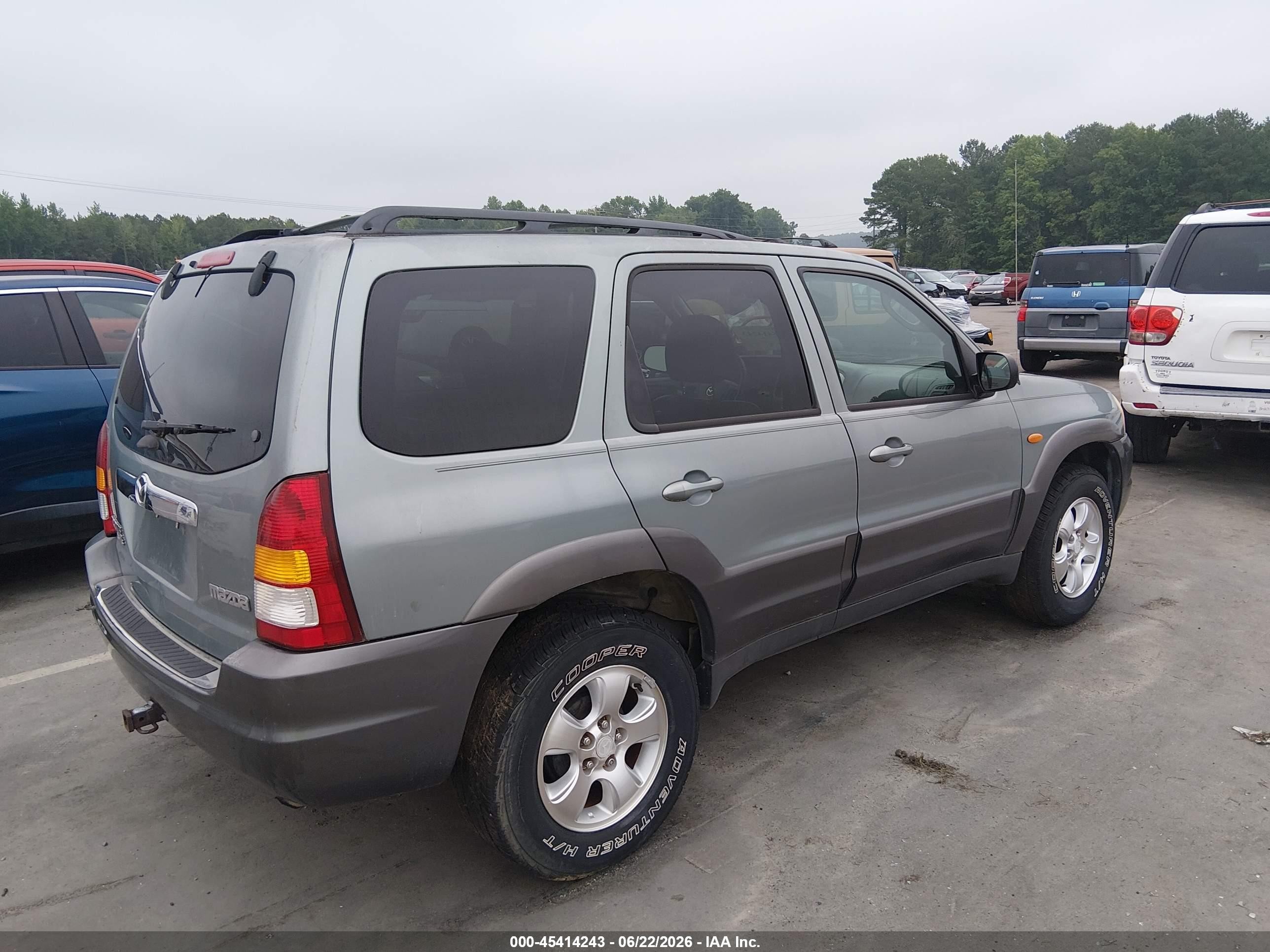 2003 Mazda Tribute Es V6 Green vin: 4F2CZ06193KM07942