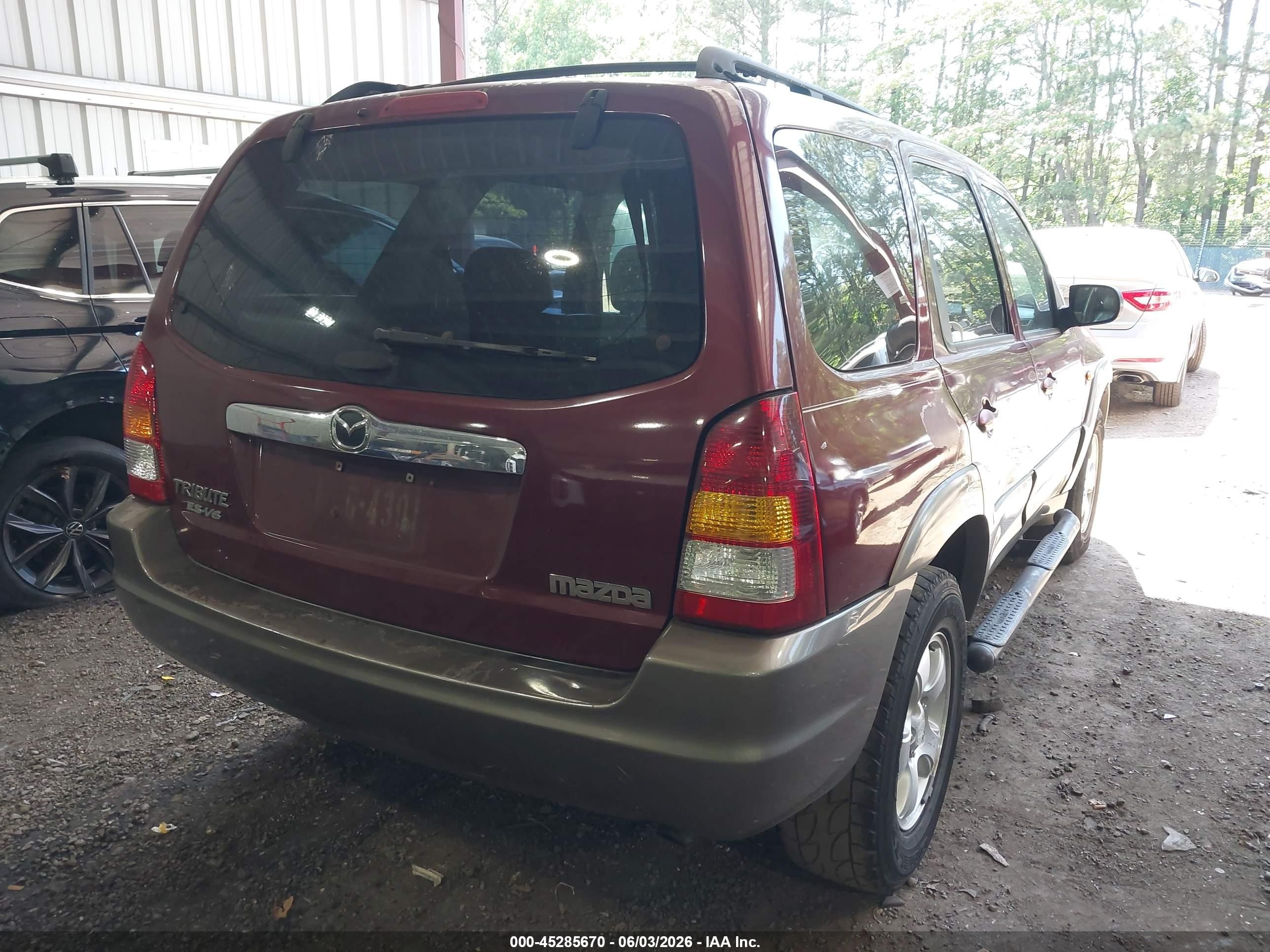 2003 Mazda Tribute Es V6 Бордовый vin: 4F2CZ061X3KM22501