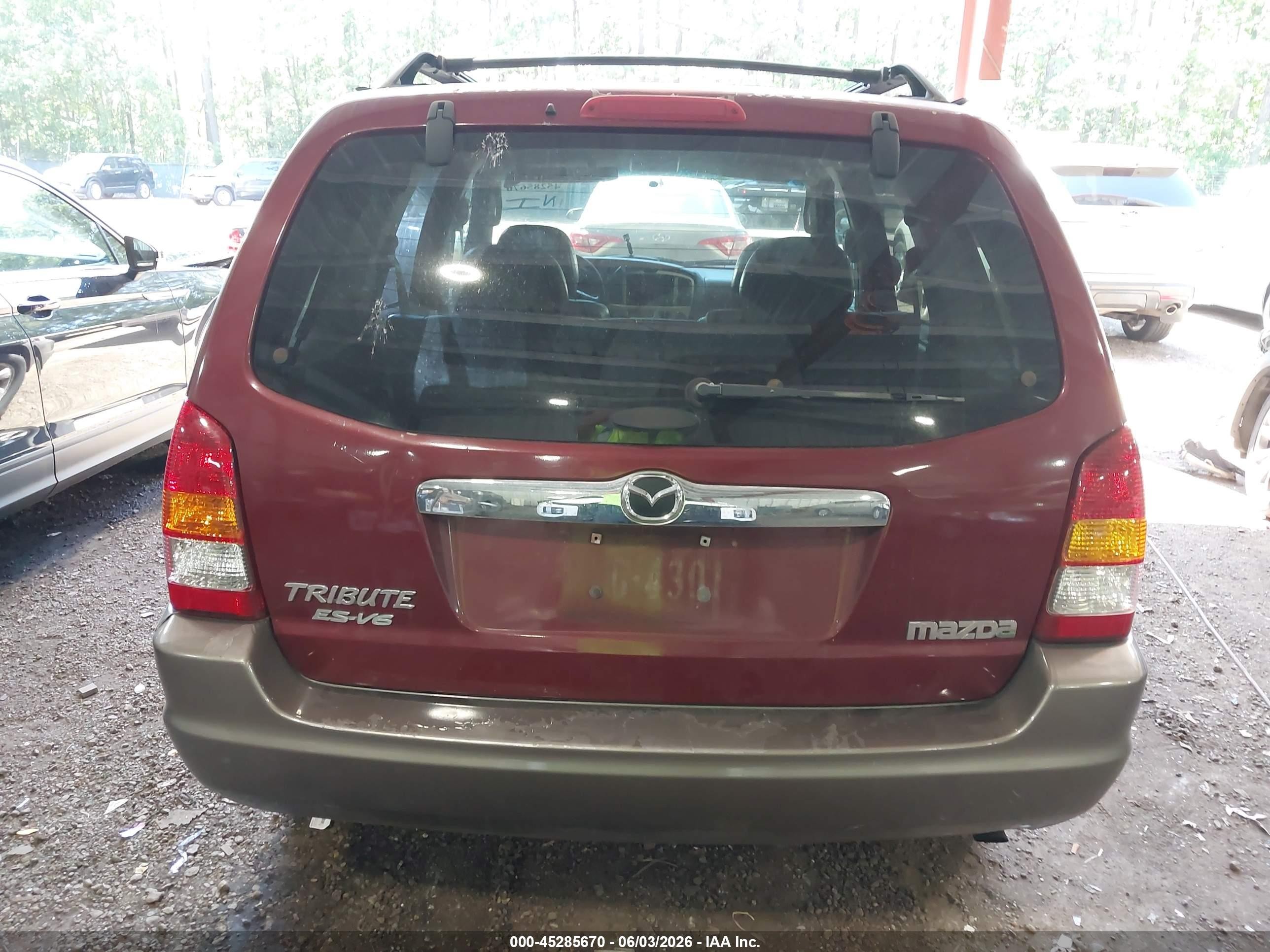 2003 Mazda Tribute Es V6 Бордовый vin: 4F2CZ061X3KM22501