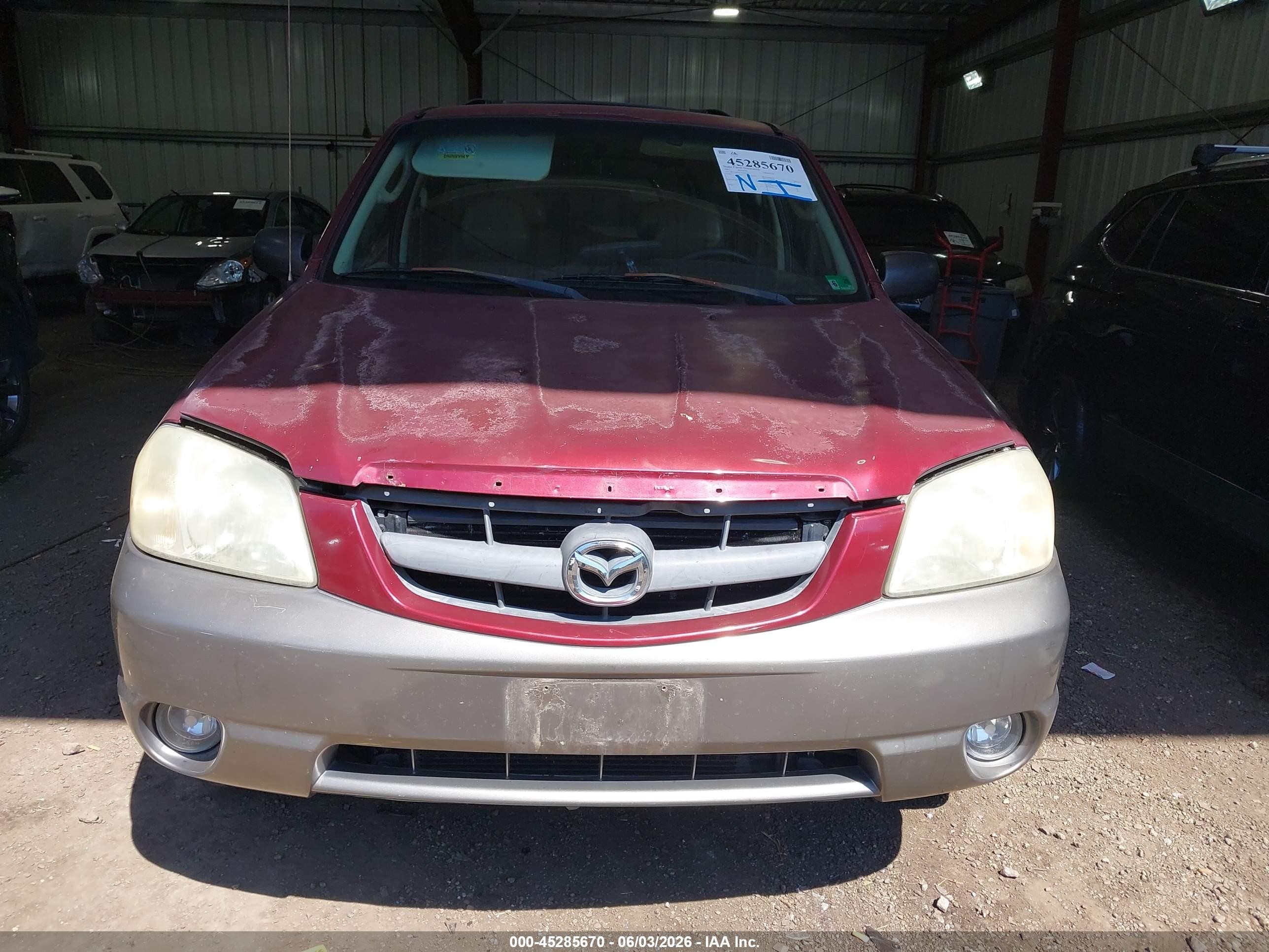 2003 Mazda Tribute Es V6 Бордовый vin: 4F2CZ061X3KM22501