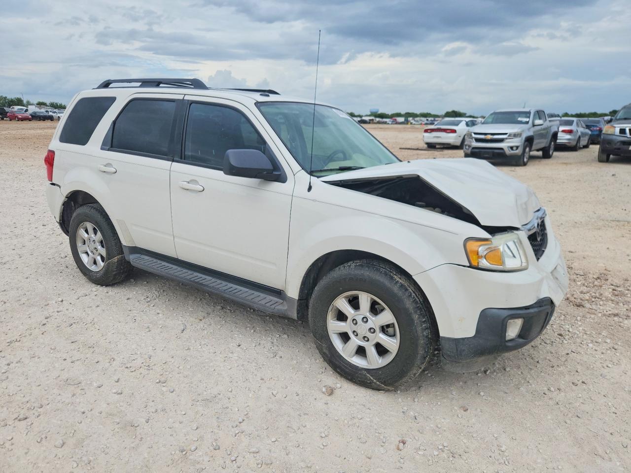 2009 Mazda Tribute S White vin: 4F2CZ06GX9KM03573