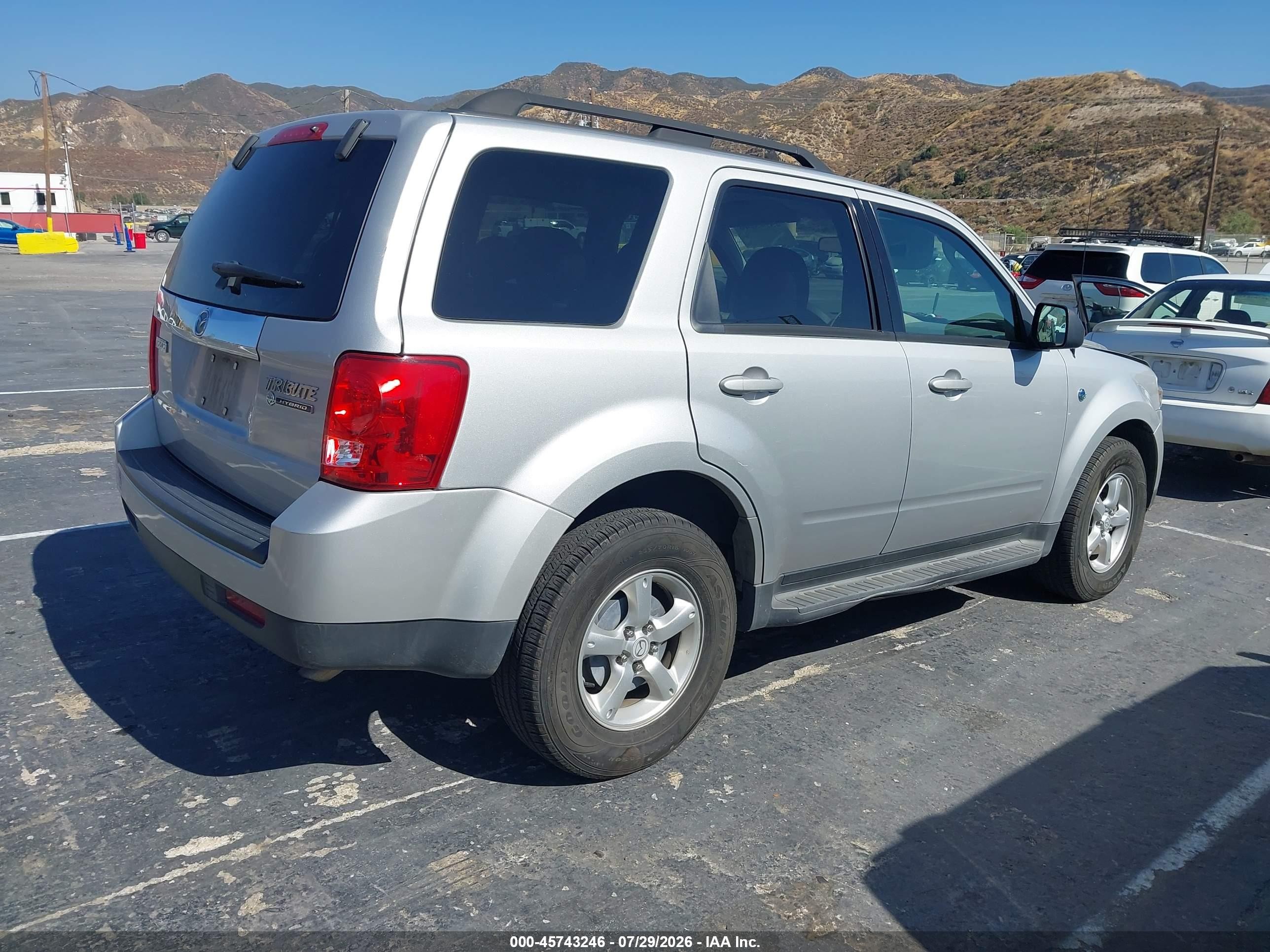 2009 Mazda Tribute Hybrid Touring Silver vin: 4F2CZ49389KM07816