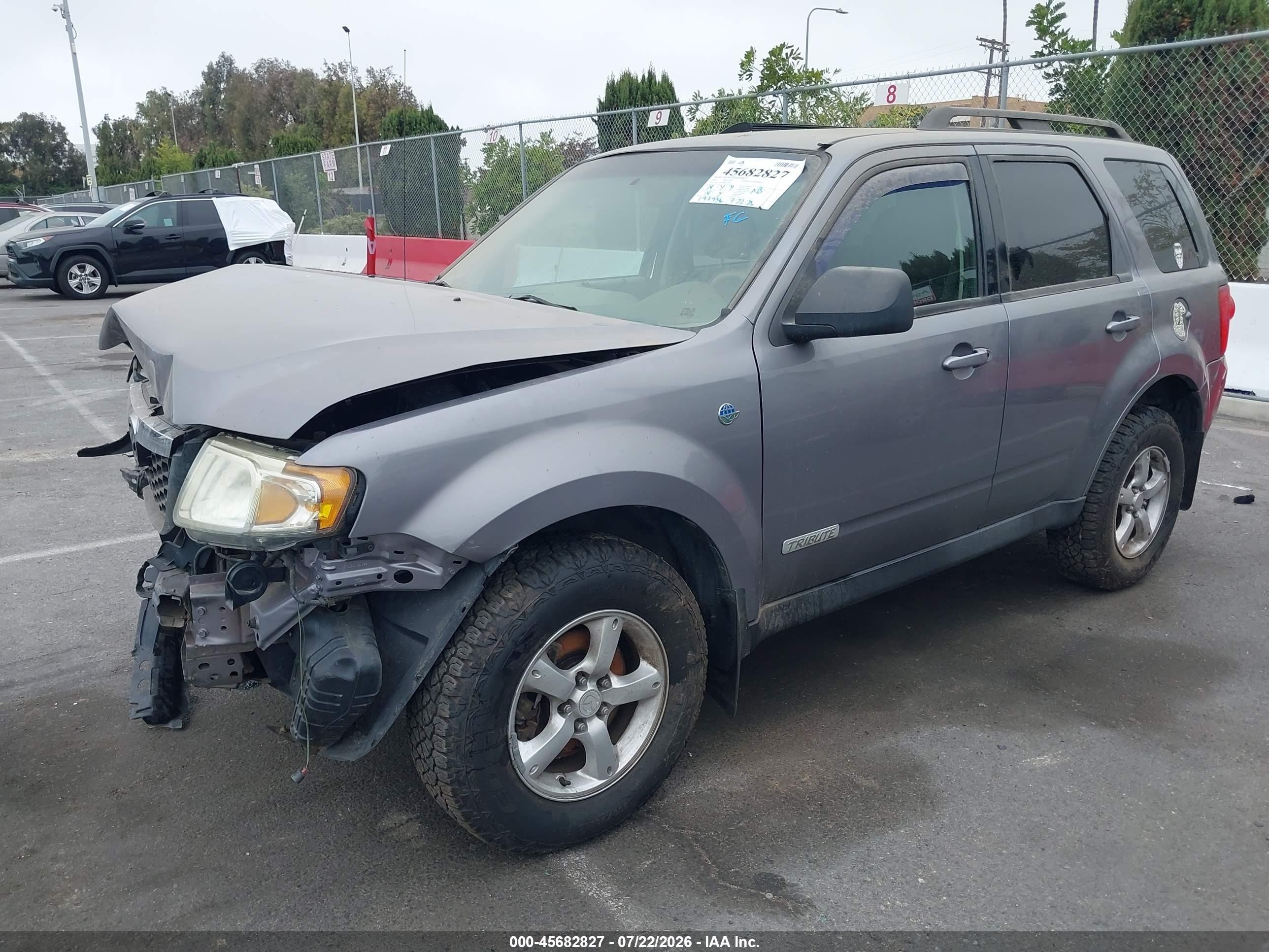 2008 Mazda Tribute Hybrid Touring Gray vin: 4F2CZ49H38KM22685