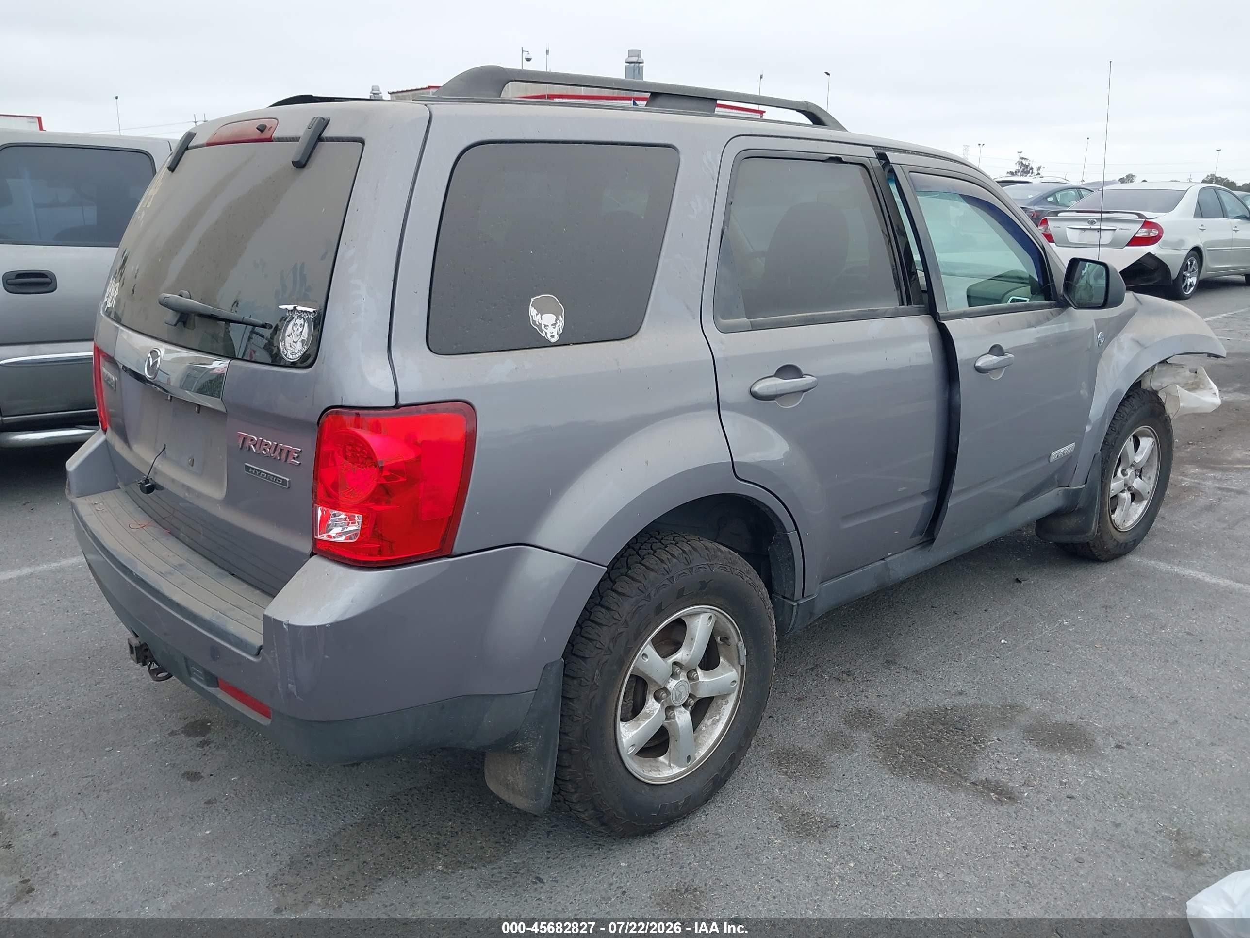 2008 Mazda Tribute Hybrid Touring Gray vin: 4F2CZ49H38KM22685