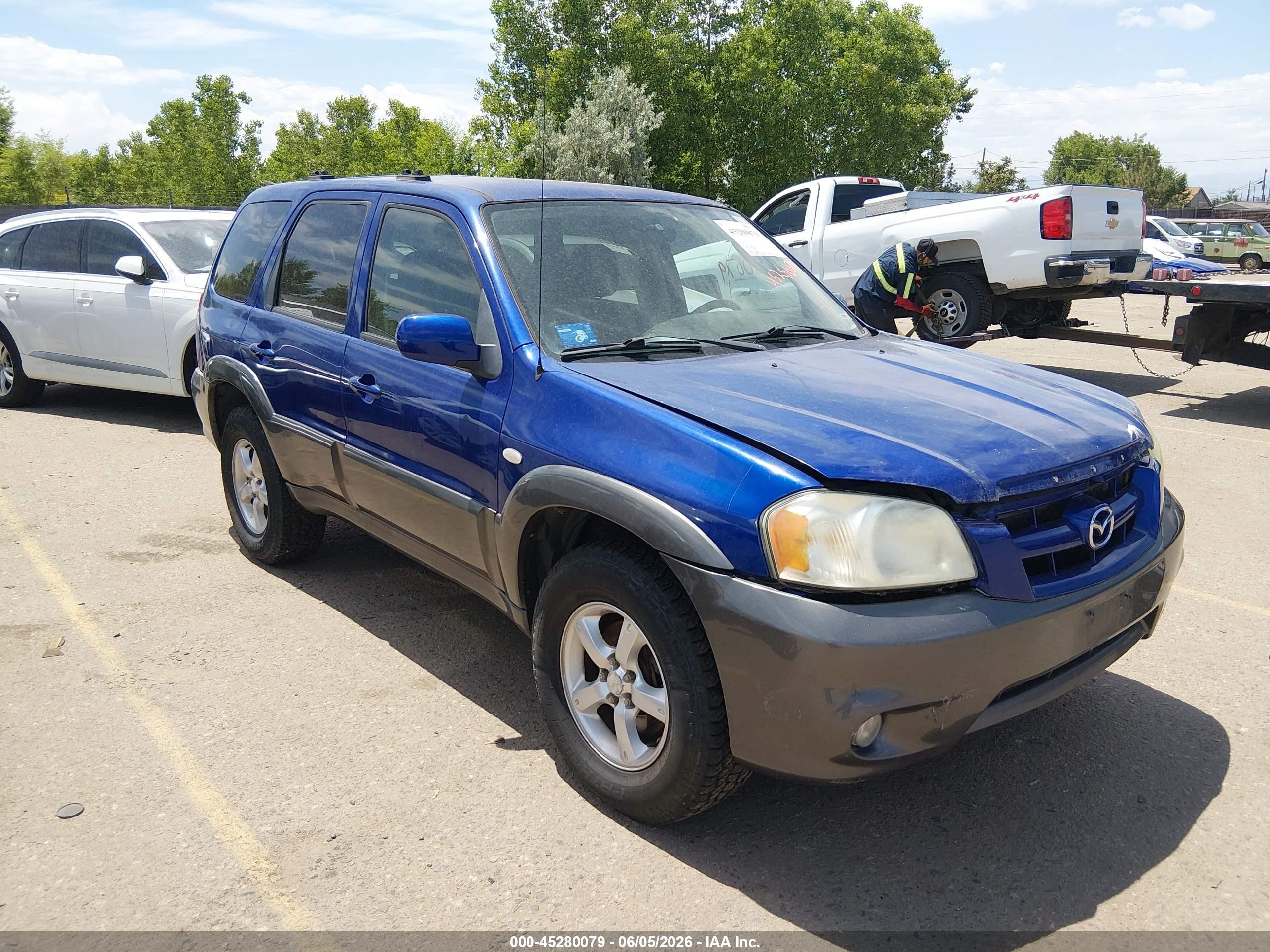 2005 Mazda Tribute S Blue vin: 4F2CZ94145KM28417