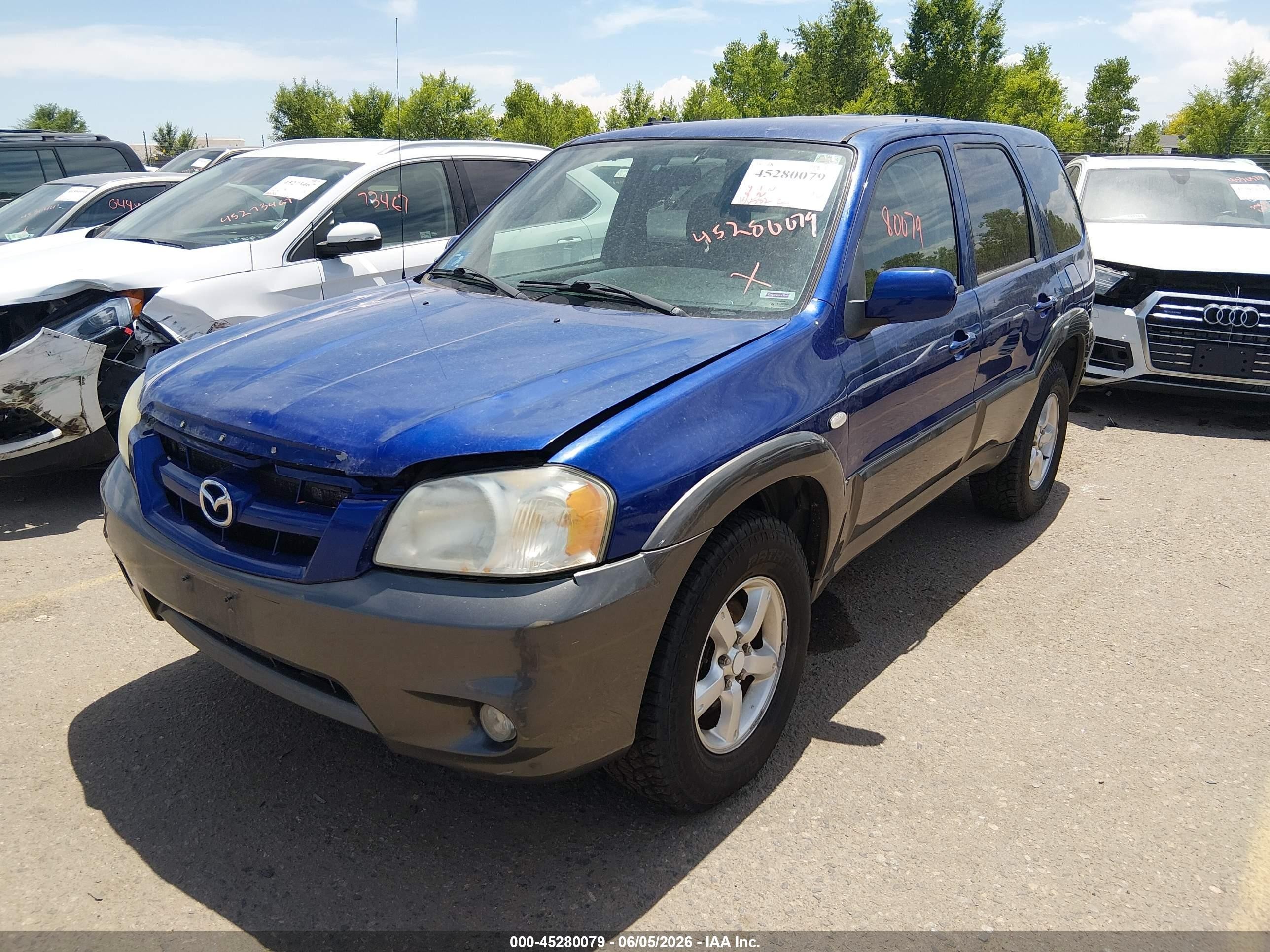 2005 Mazda Tribute S Blue vin: 4F2CZ94145KM28417