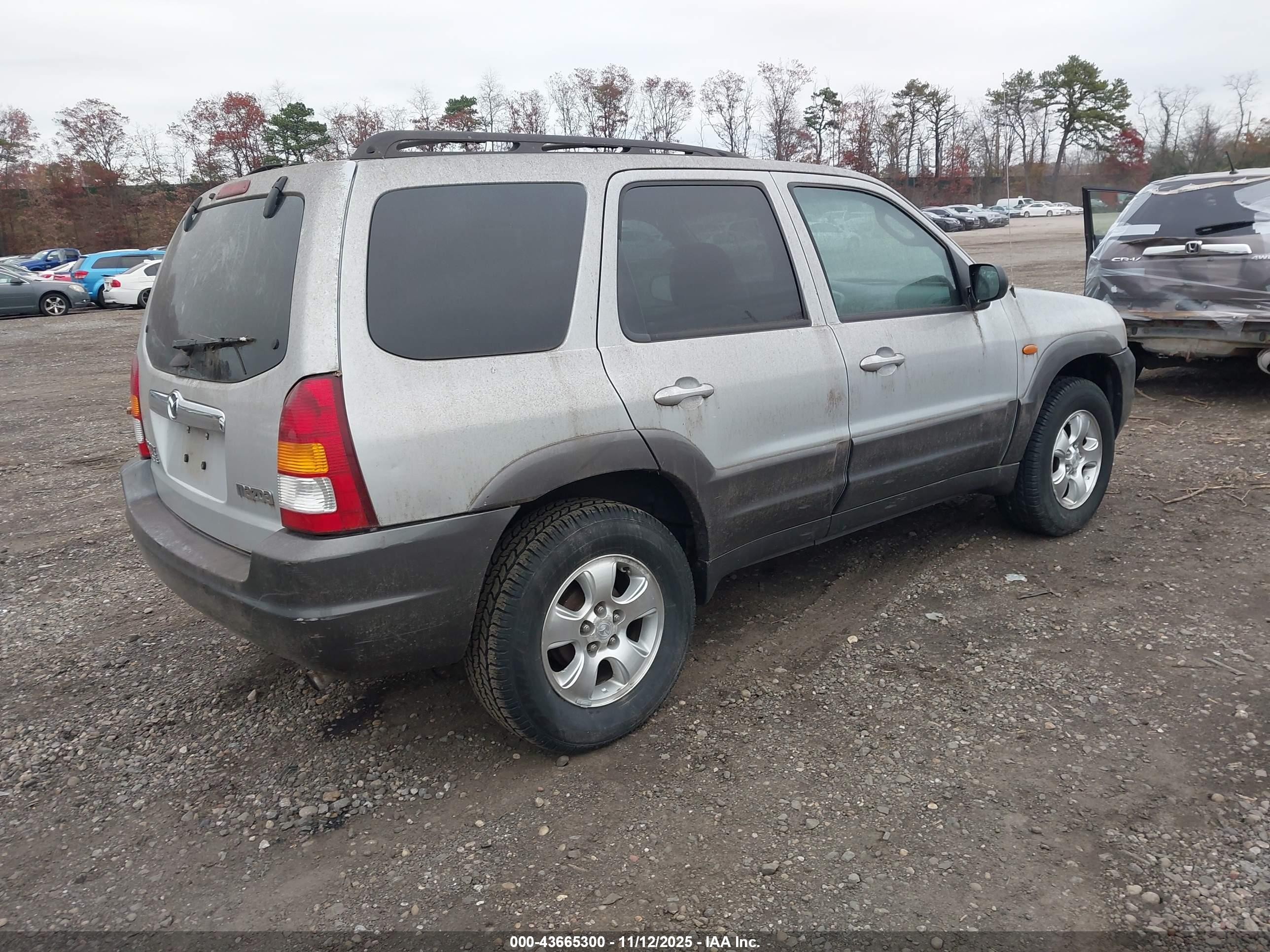 2003 Mazda Tribute Lx V6 Silver vin: 4F2CZ94173KM21152