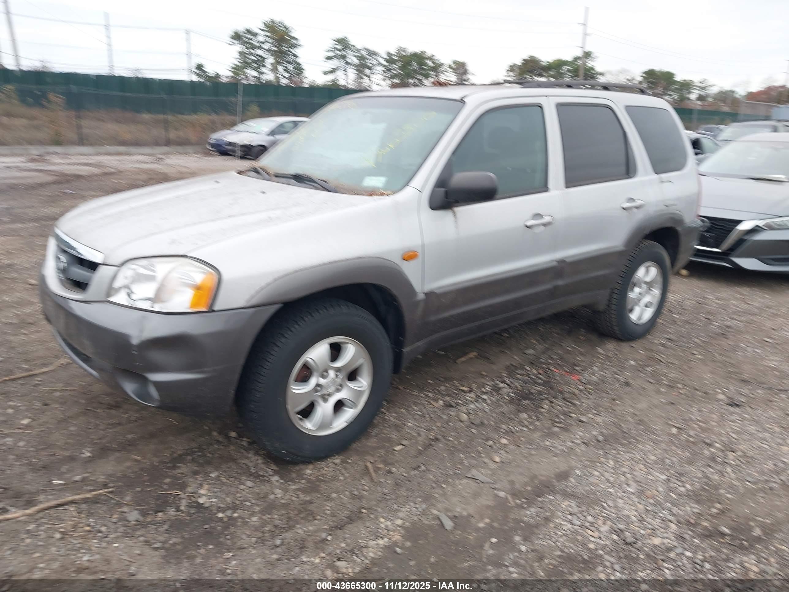 2003 Mazda Tribute Lx V6 Silver vin: 4F2CZ94173KM21152
