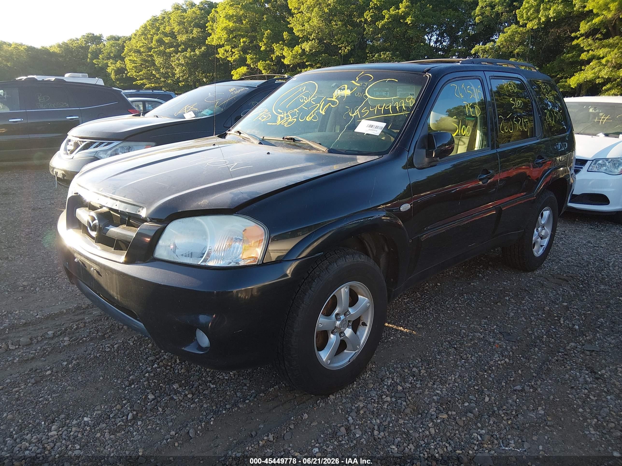 2005 Mazda Tribute S Black vin: 4F2CZ94185KM34995