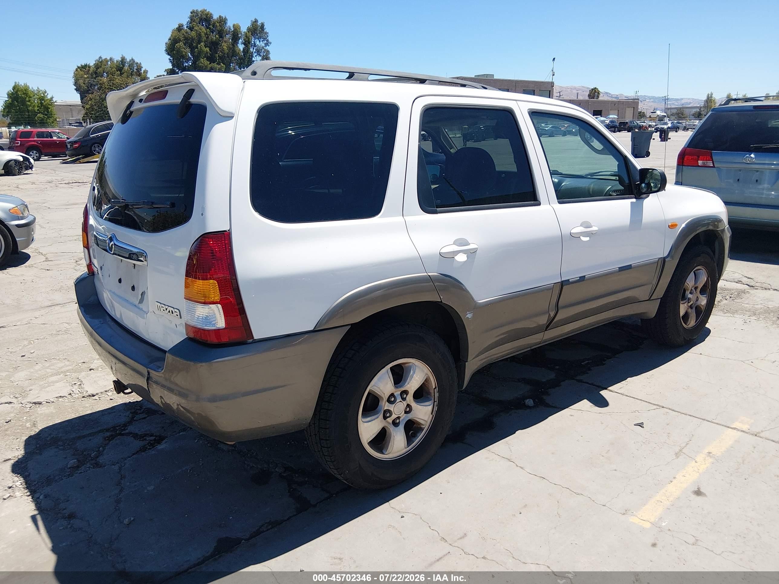2003 Mazda Tribute Lx V6 White vin: 4F2CZ941X3KM38060