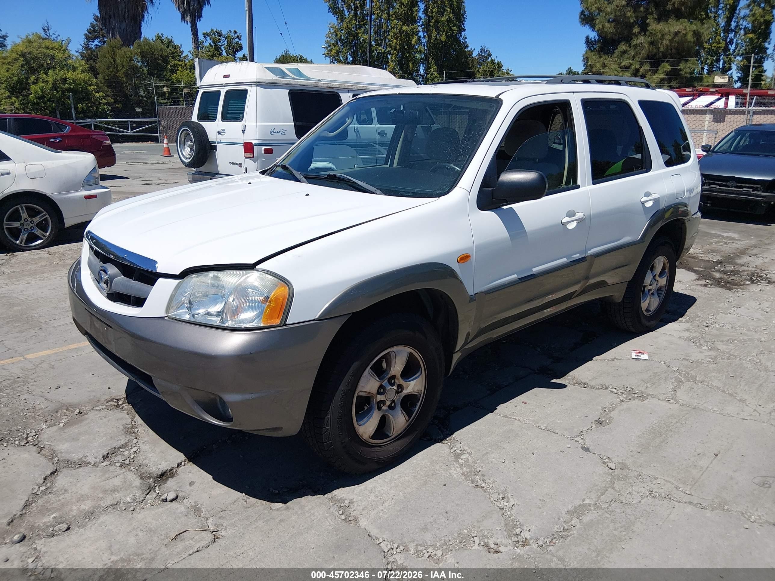 2003 Mazda Tribute Lx V6 White vin: 4F2CZ941X3KM38060