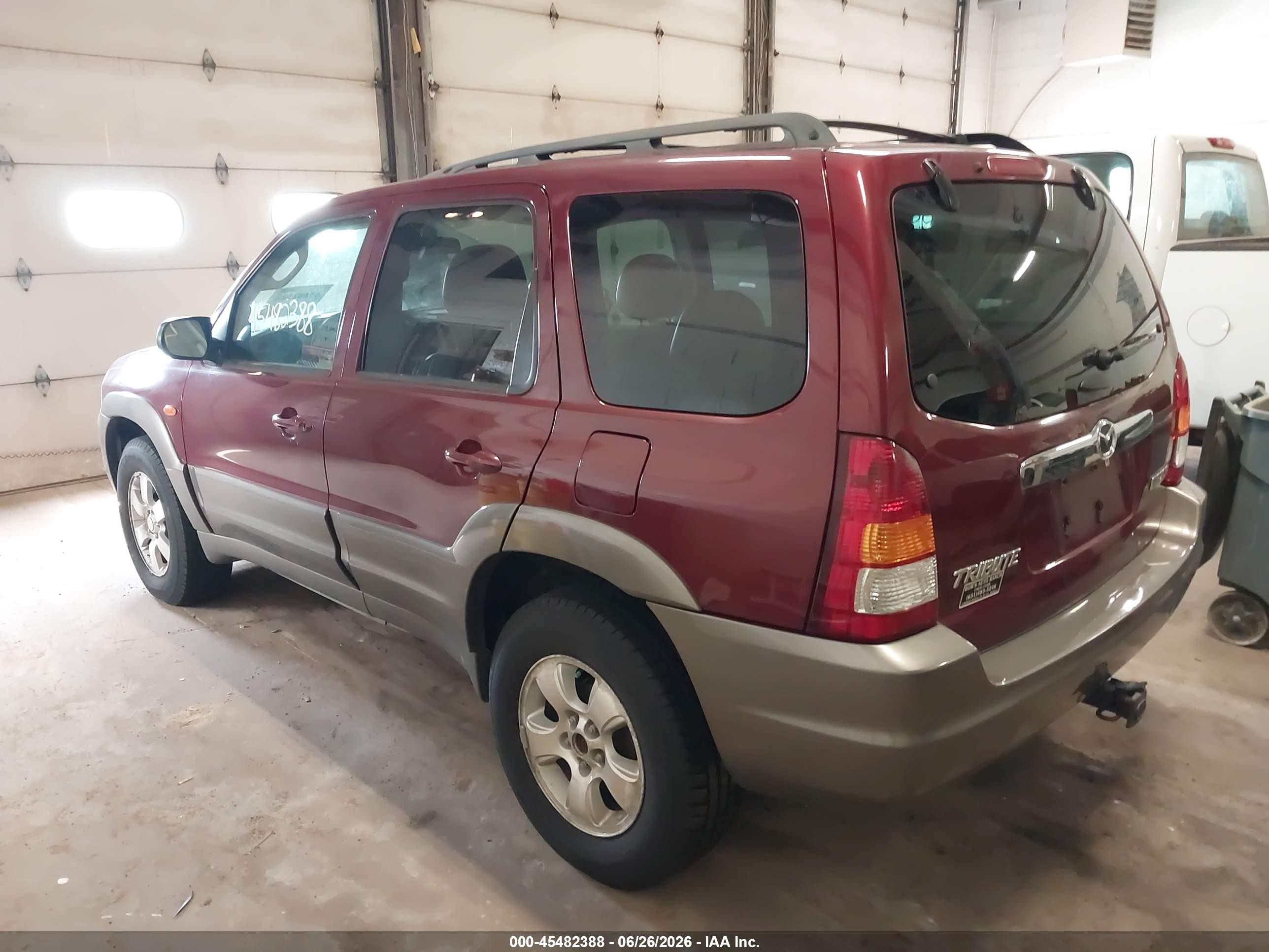 2003 Mazda Tribute Es V6 Red vin: 4F2CZ96103KM41904