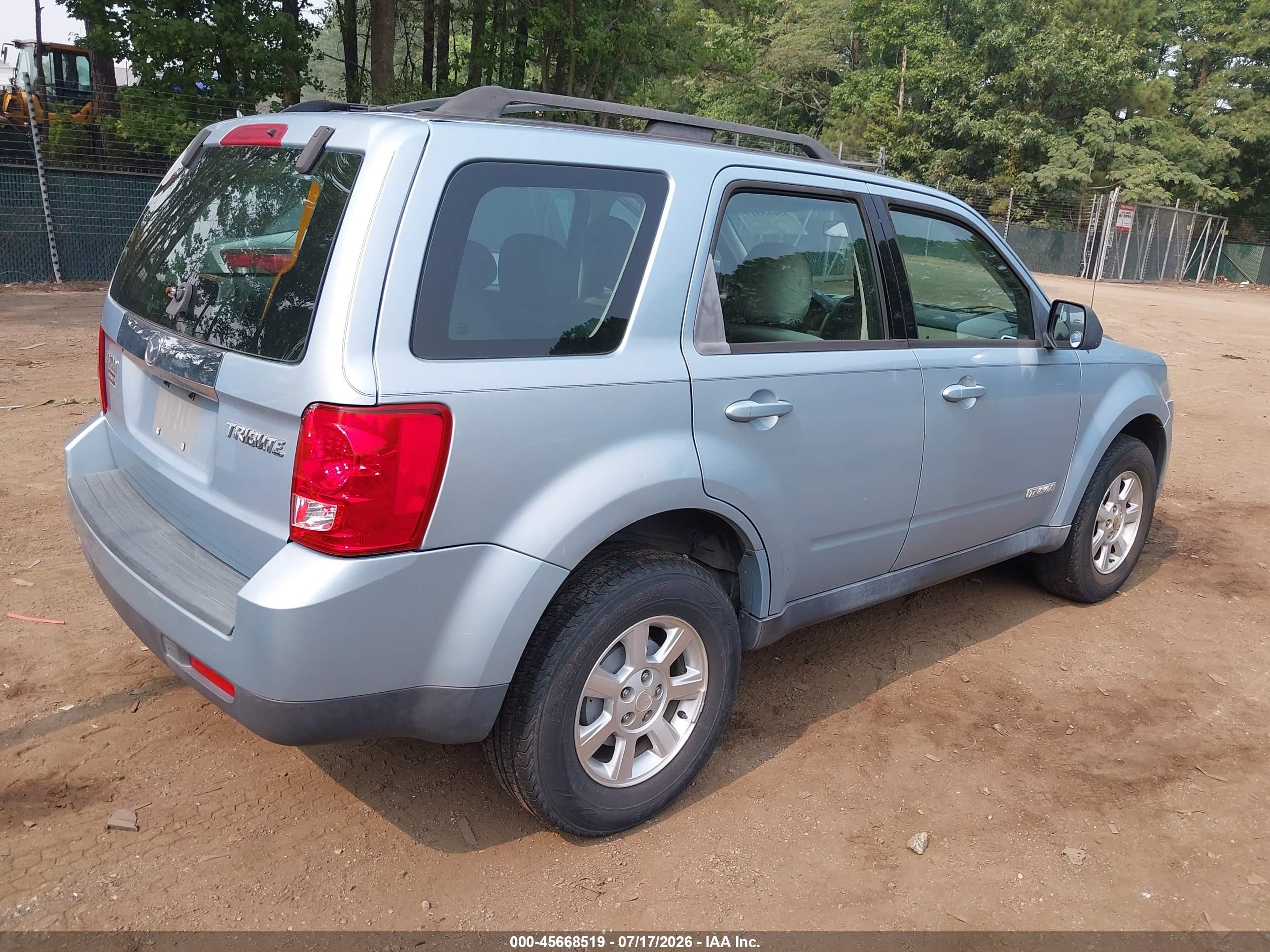 2008 Mazda Tribute S Sport Light Blue vin: 4F2CZ96108KM08098