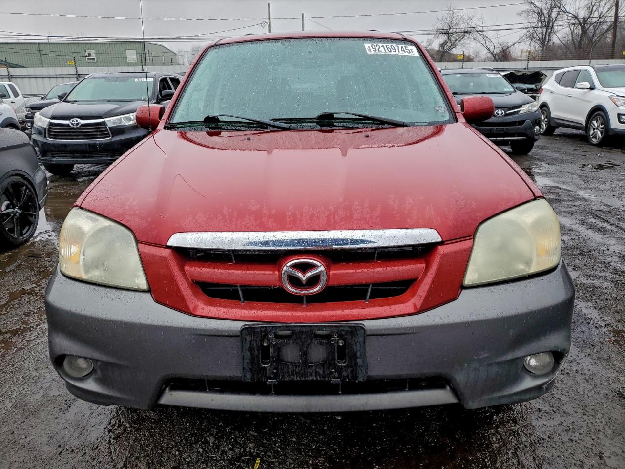 2005 Mazda Tribute S Red vin: 4F2CZ96145KM10481