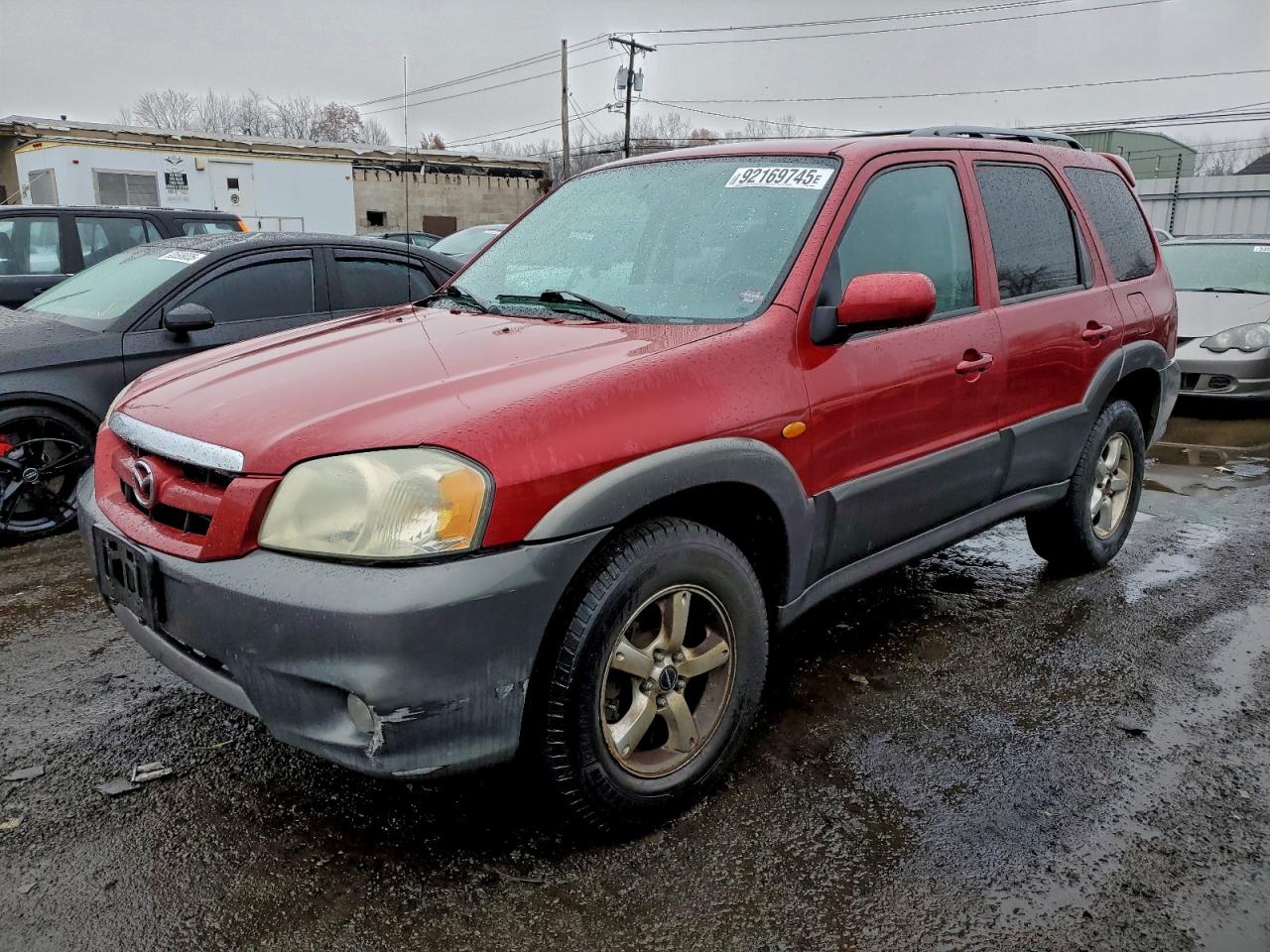 2005 Mazda Tribute S Red vin: 4F2CZ96145KM10481
