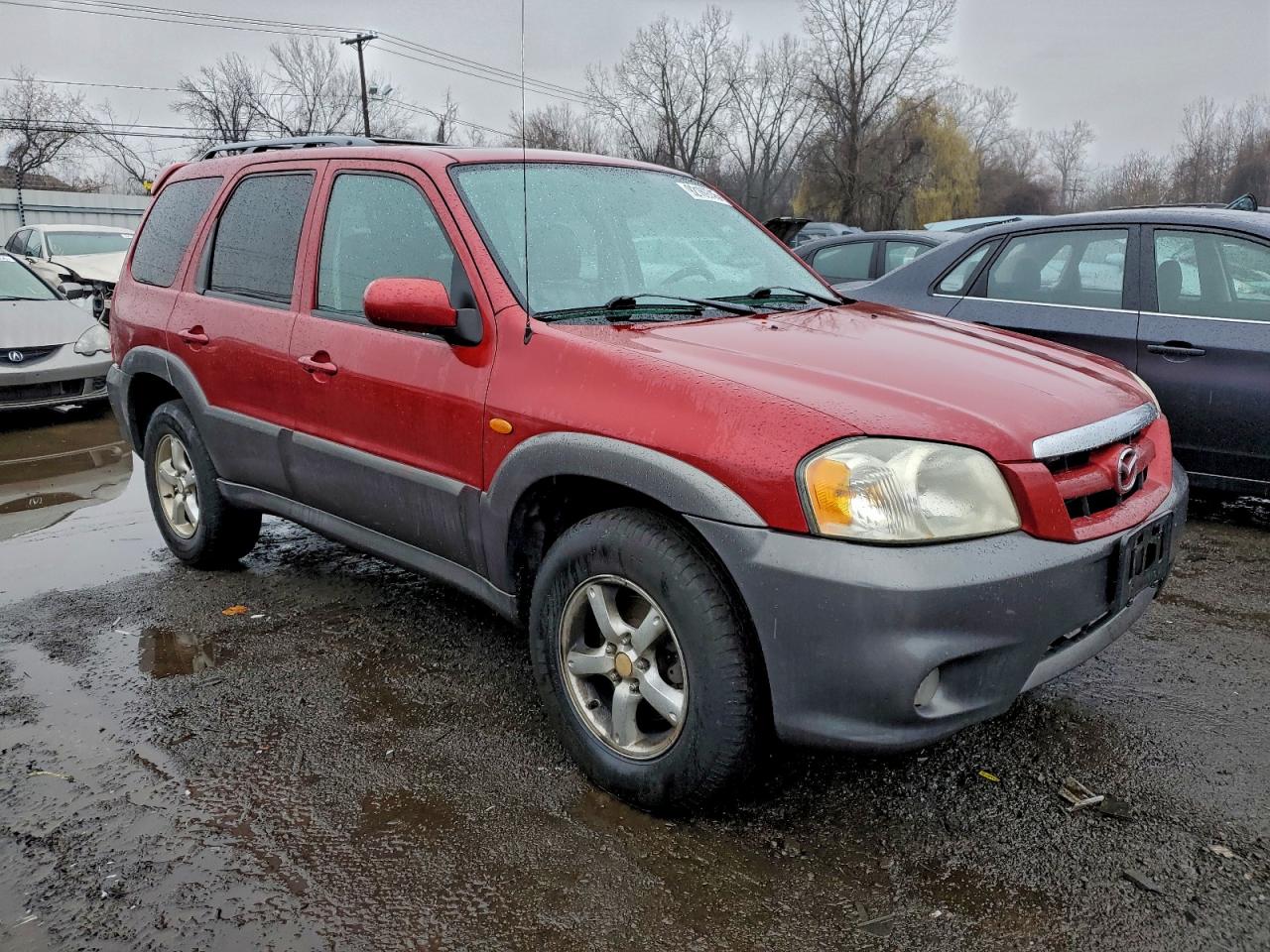 2005 Mazda Tribute S Red vin: 4F2CZ96145KM10481