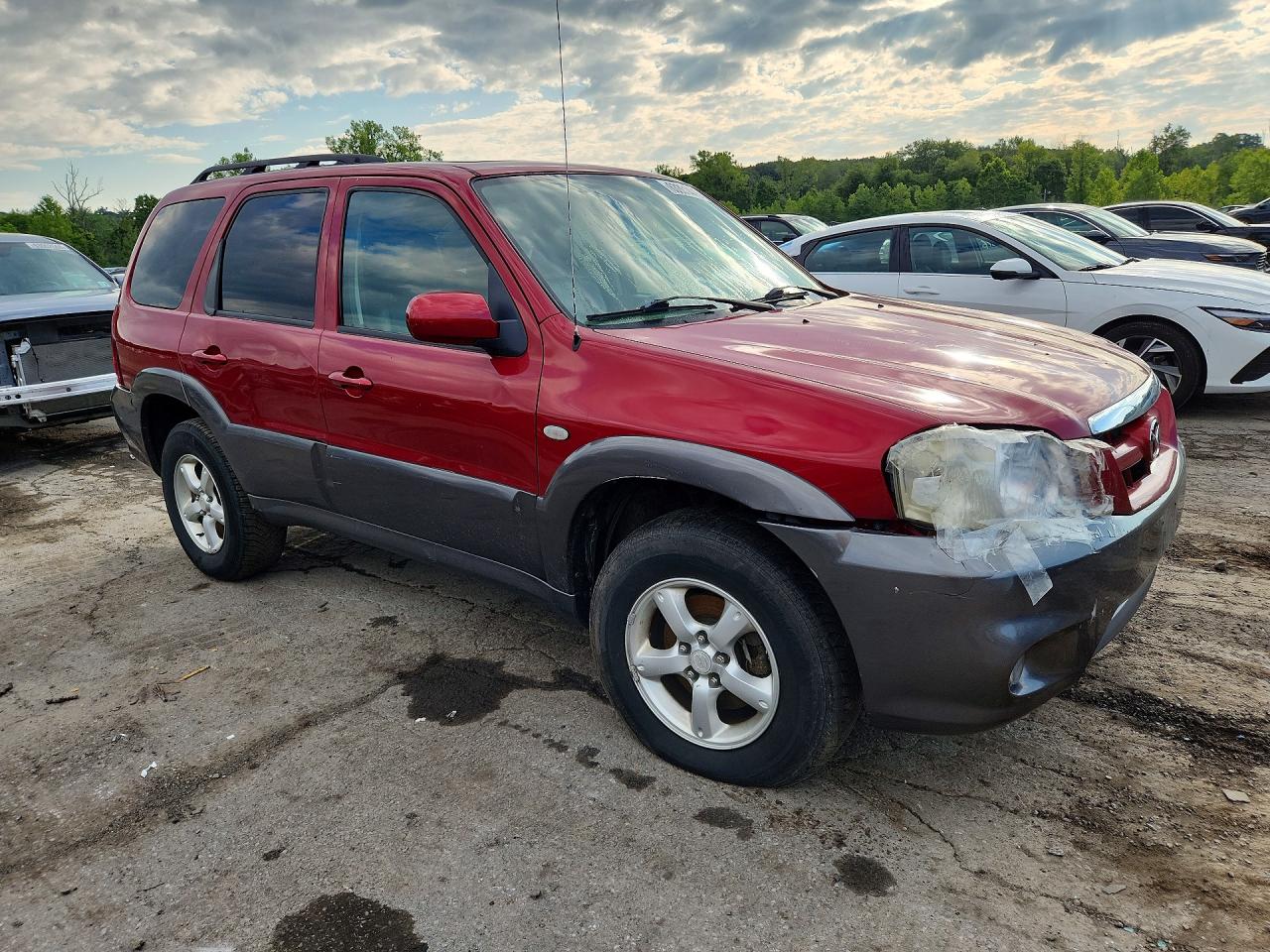 2006 Mazda Tribute S Red vin: 4F2CZ96146KM09994