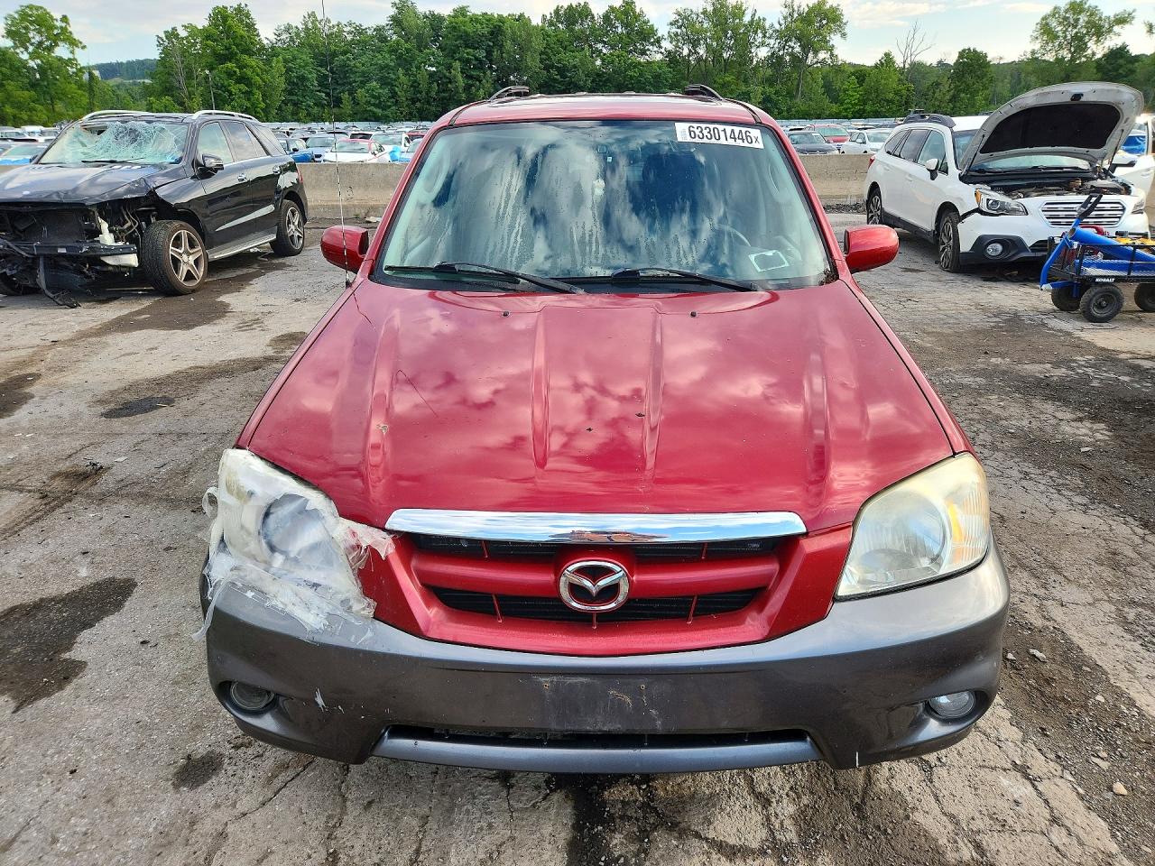 2006 Mazda Tribute S Red vin: 4F2CZ96146KM09994