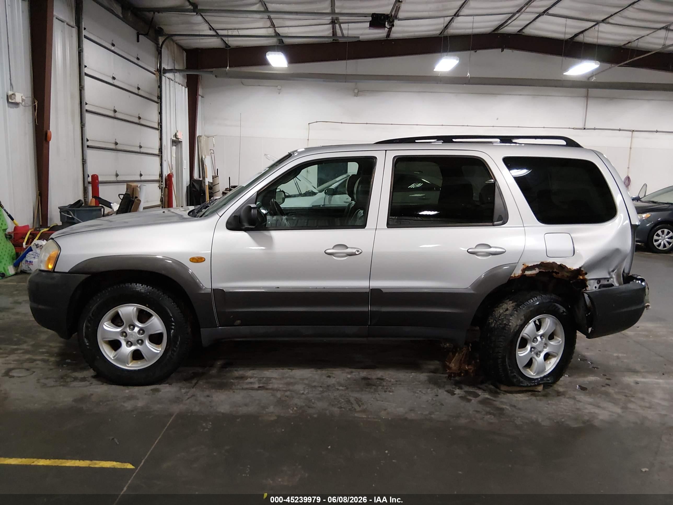 2004 Mazda Tribute Es V6 Silver vin: 4F2CZ96154KM12738