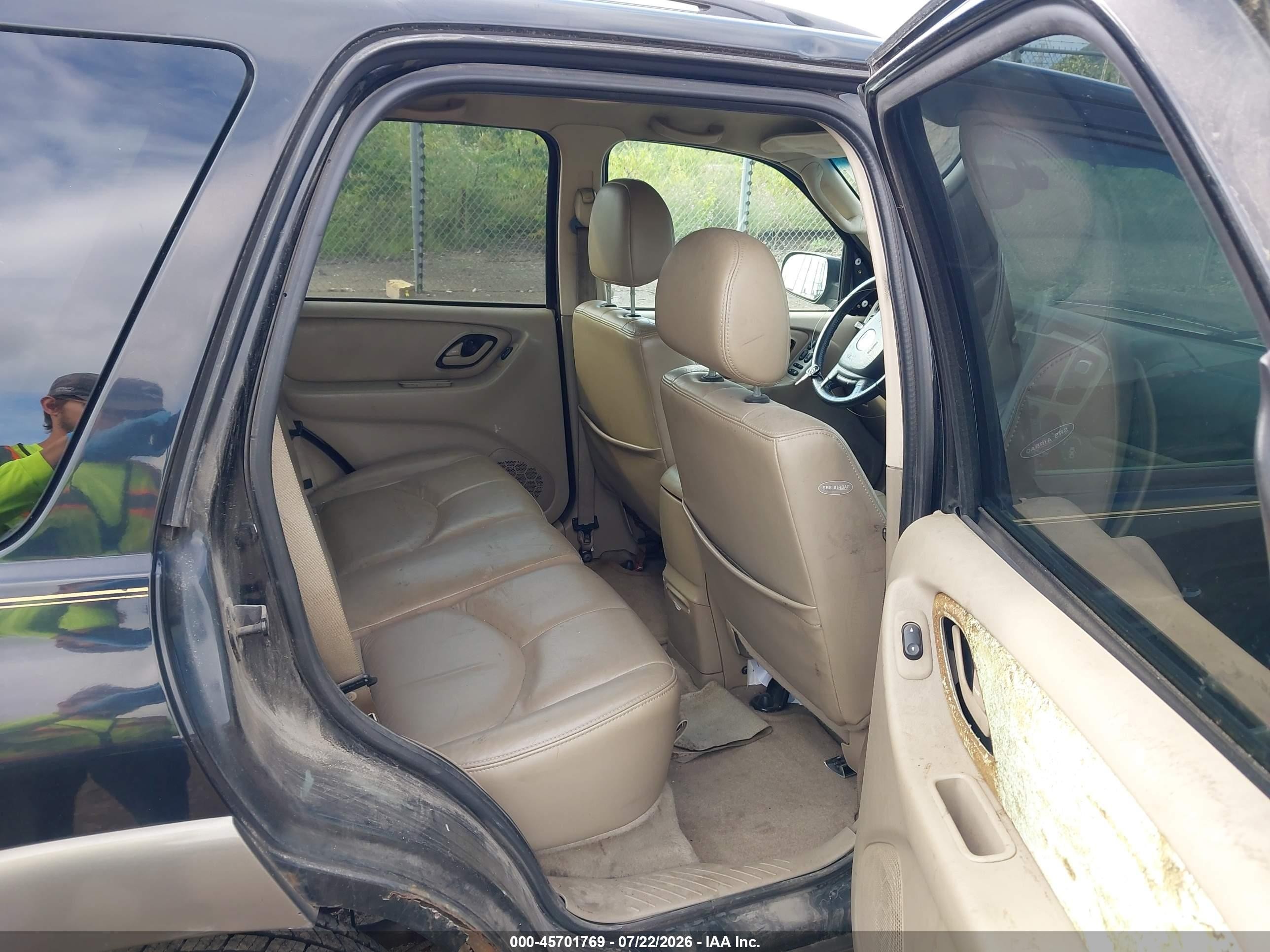 2003 Mazda Tribute Es V6 Black vin: 4F2CZ96163KM46220