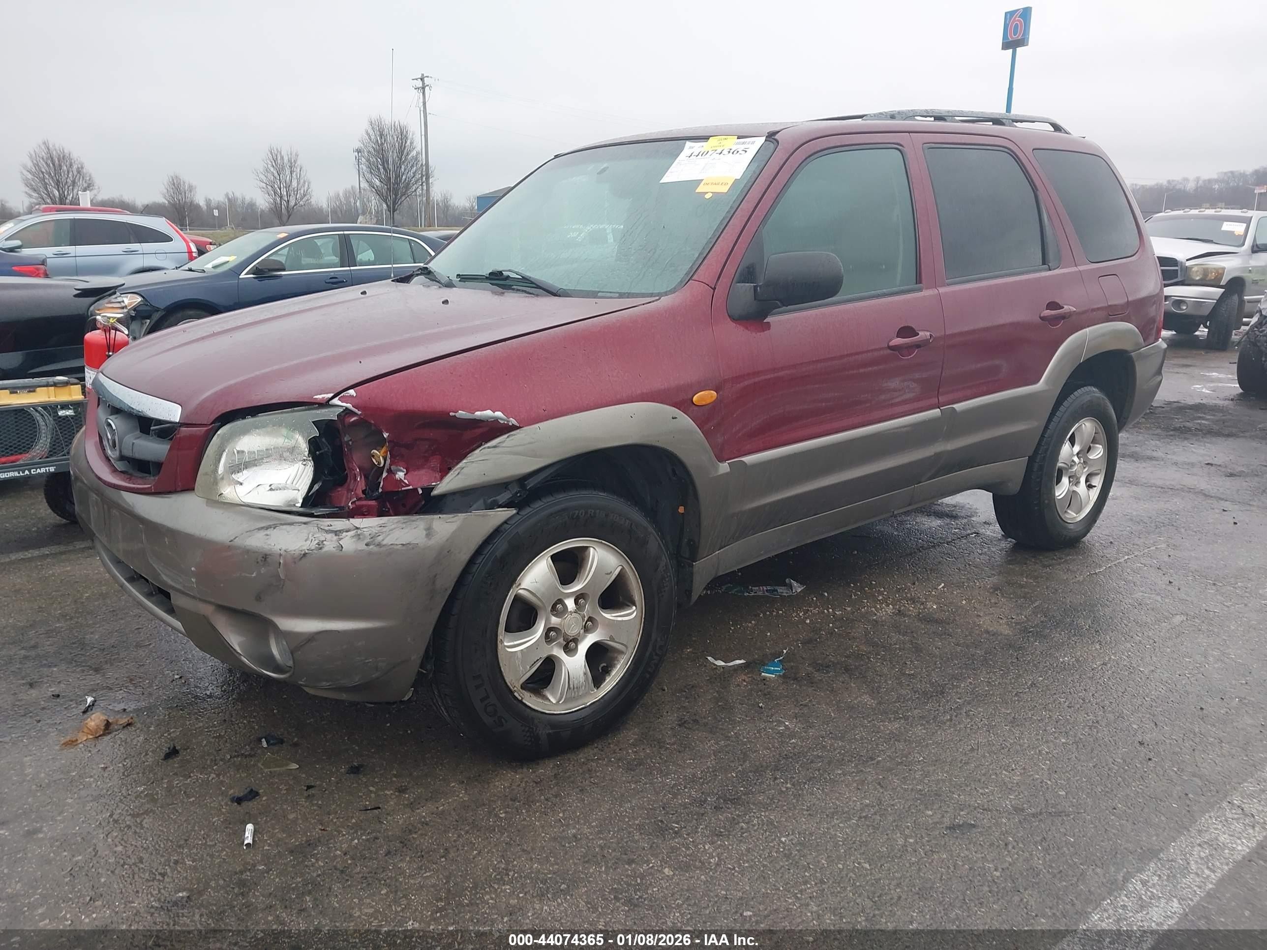 2003 Mazda Tribute Es V6 Maroon vin: 4F2CZ96193KM41898
