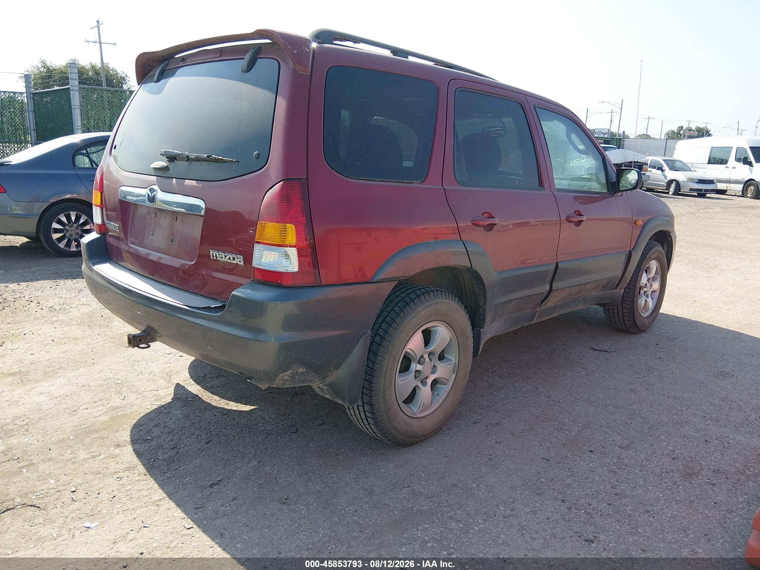 2003 Mazda Tribute Es V6 Red vin: 4F2CZ96193KM45854