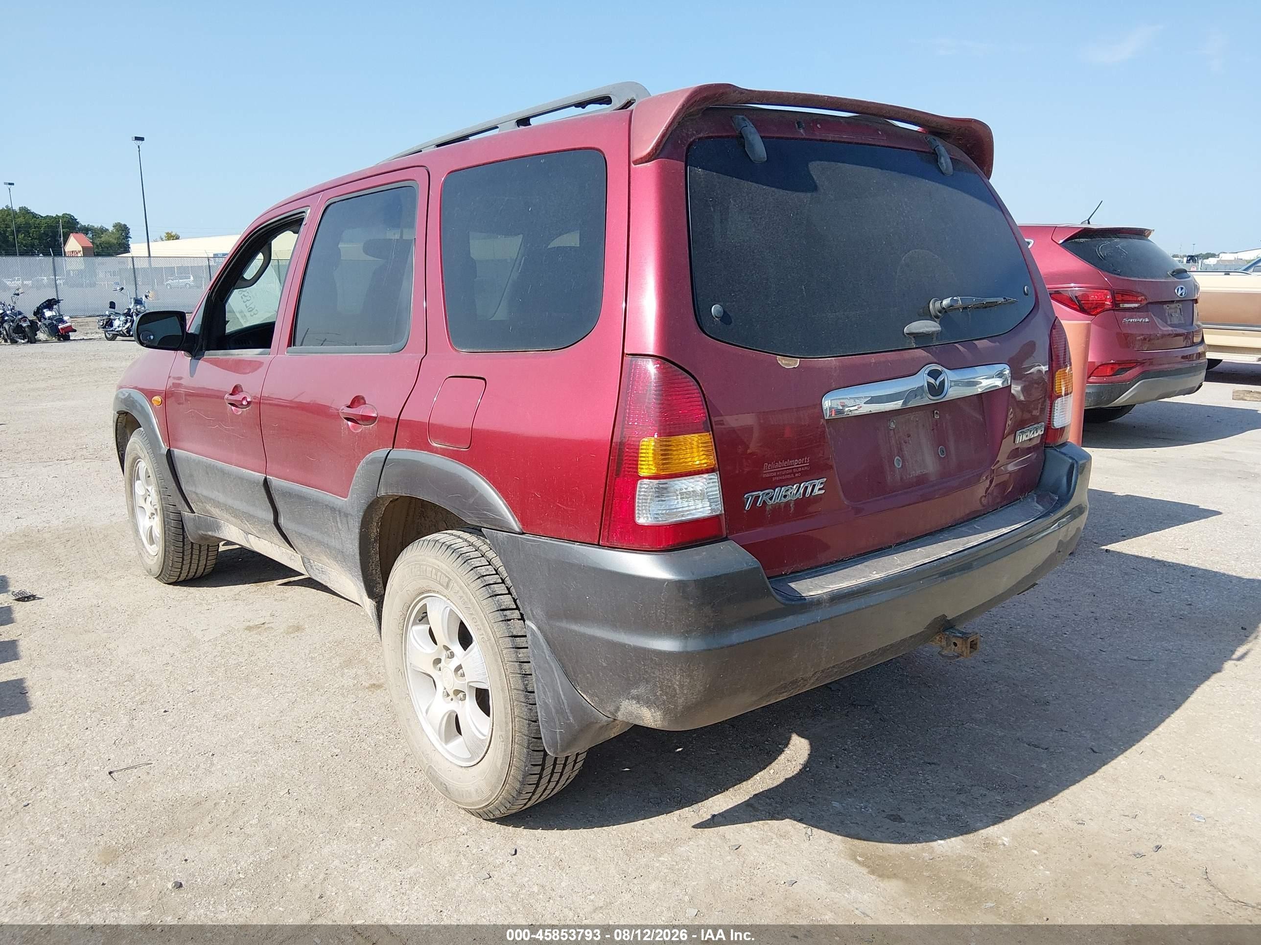 2003 Mazda Tribute Es V6 Red vin: 4F2CZ96193KM45854