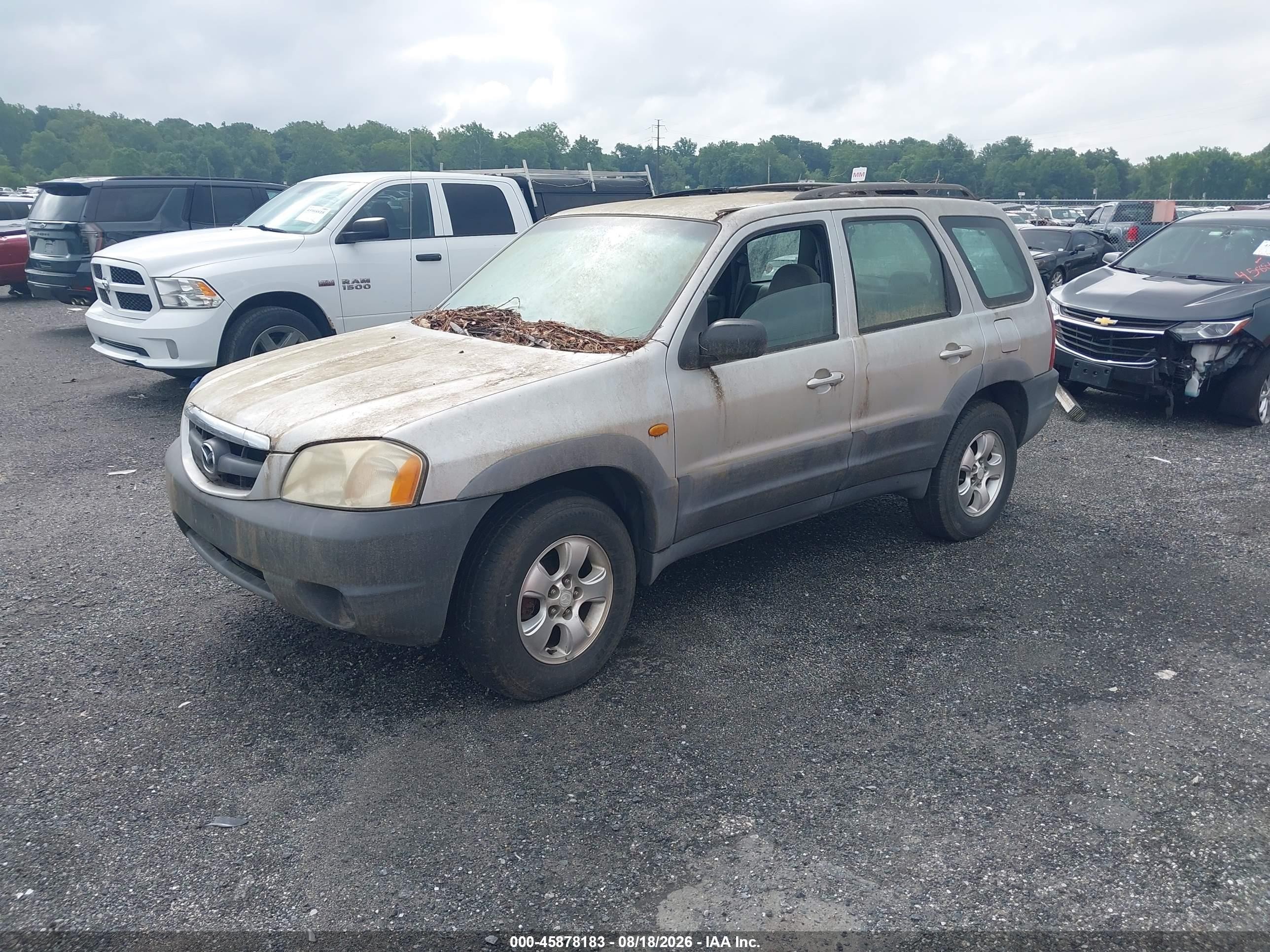 2001 Mazda Tribute Dx Silver vin: 4F2YU06131KM04598