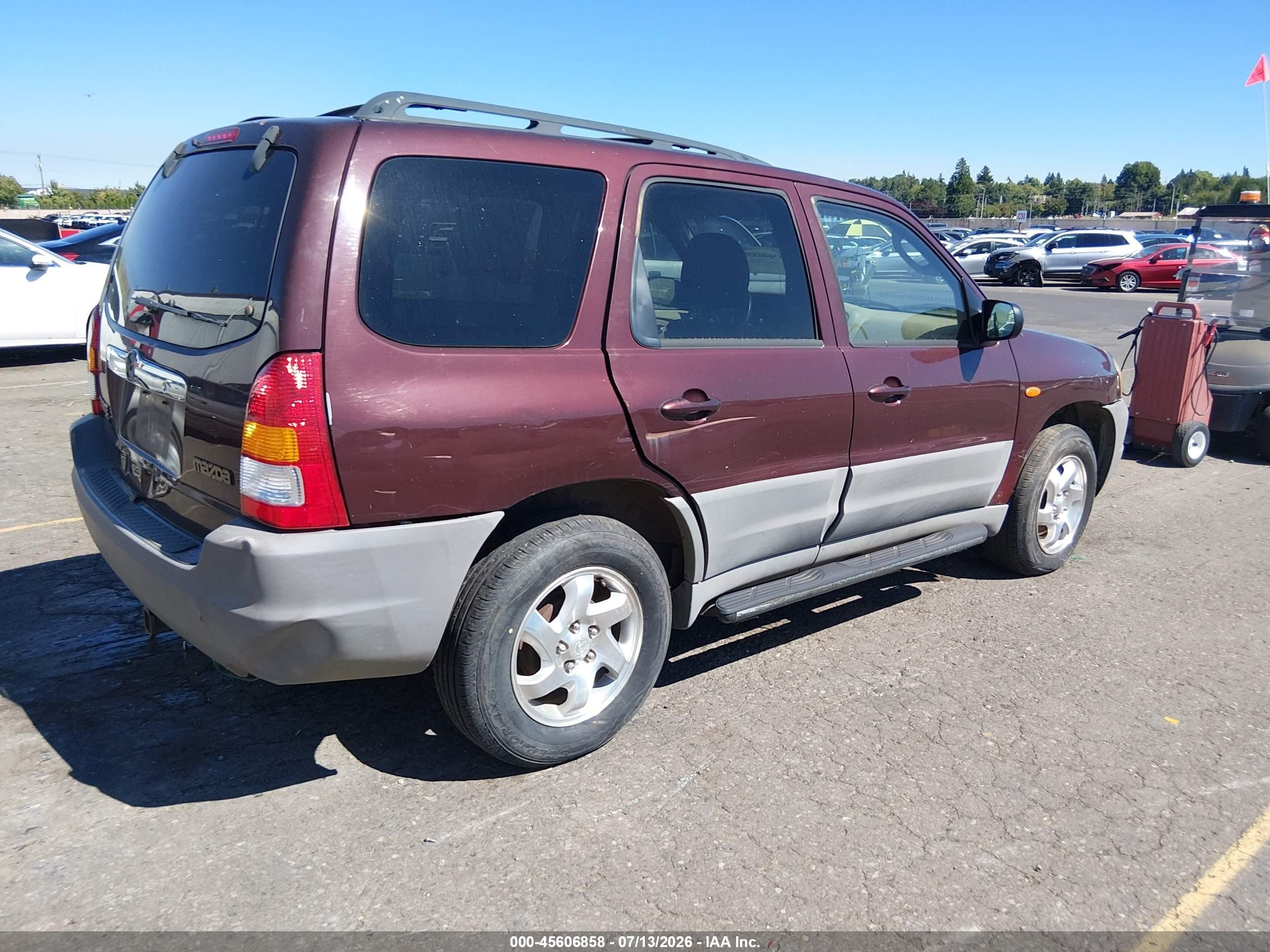 2002 Mazda Tribute Dx Бордовый vin: 4F2YU06B62KM15959