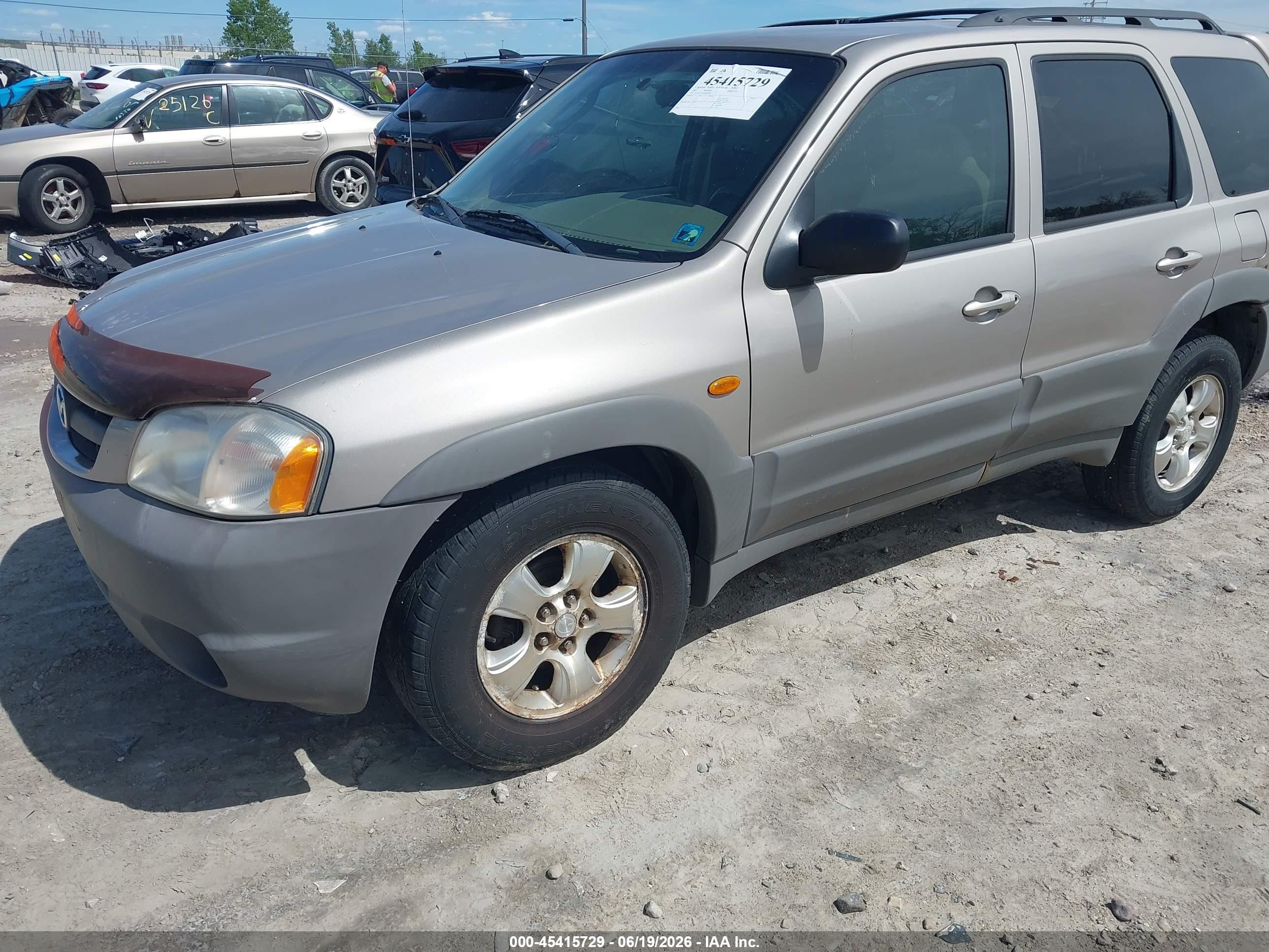 2001 Mazda Tribute Dx V6 Beige vin: 4F2YU07121KM14604