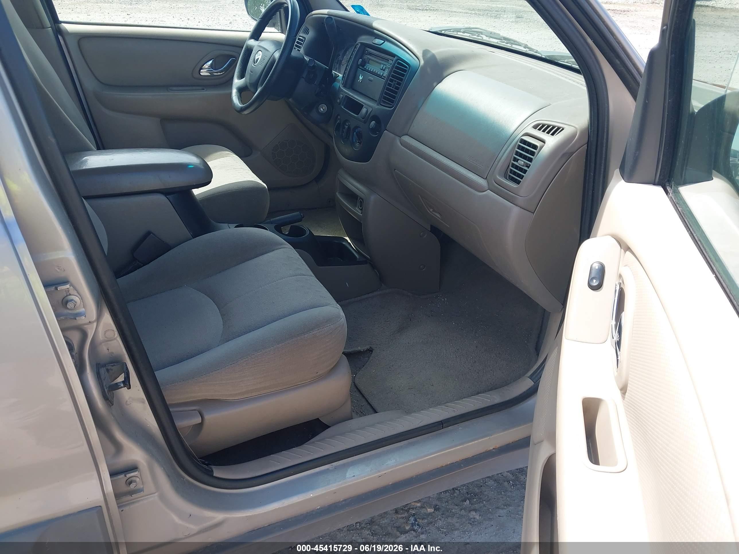 2001 Mazda Tribute Dx V6 Beige vin: 4F2YU07121KM14604