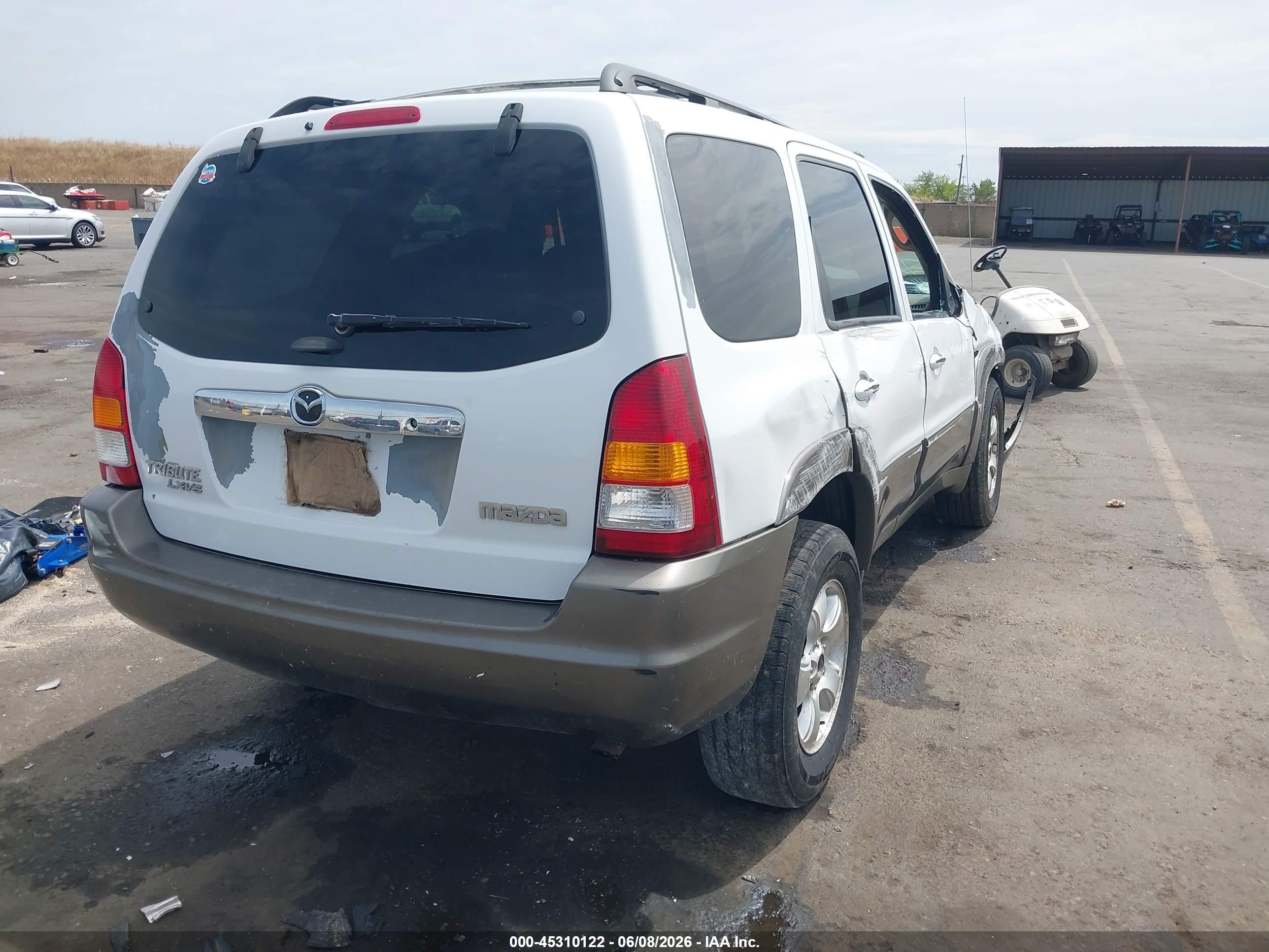 2001 Mazda Tribute Es V6/lx V6 White vin: 4F2YU08121KM11782