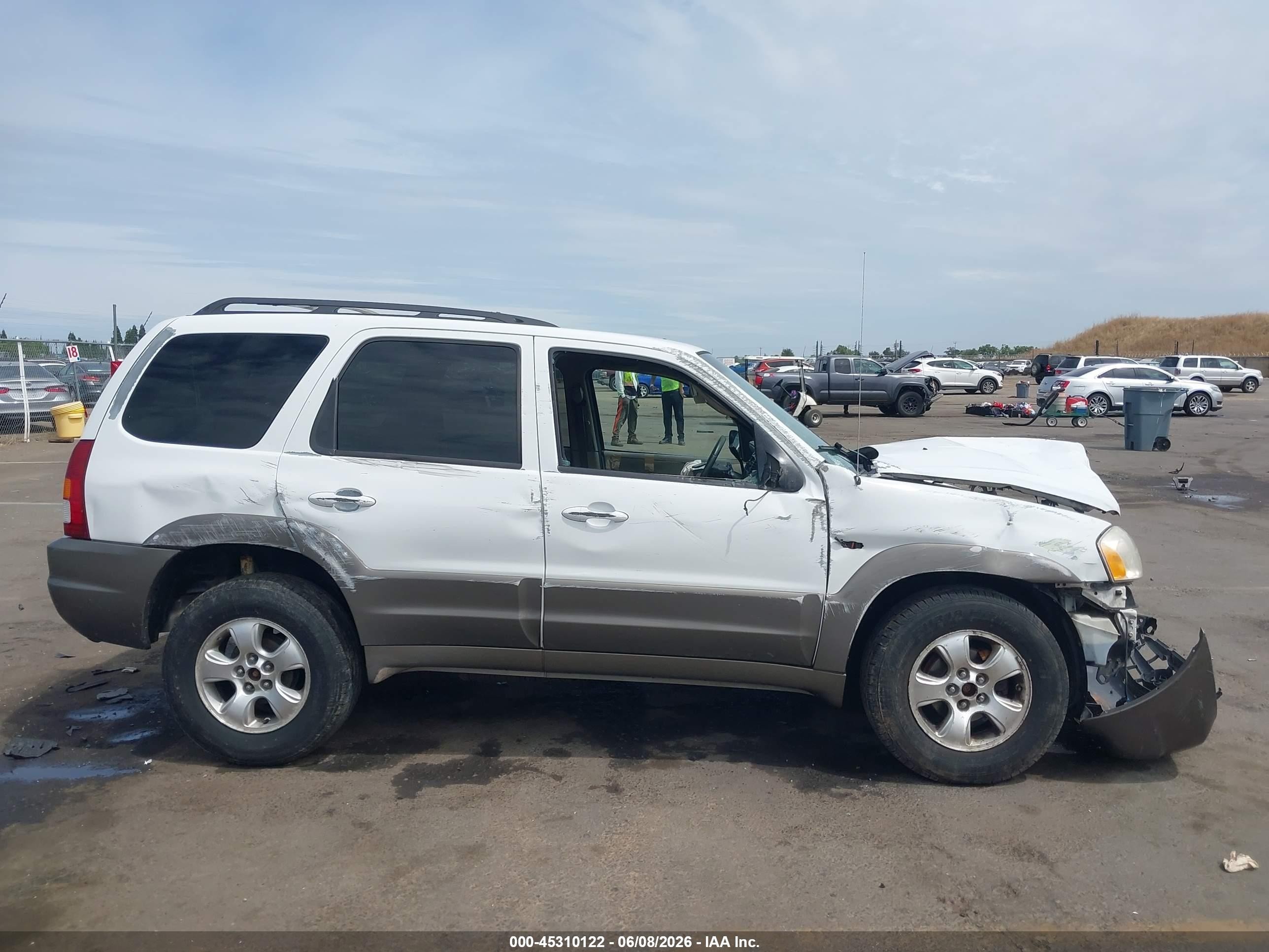 2001 Mazda Tribute Es V6/lx V6 White vin: 4F2YU08121KM11782