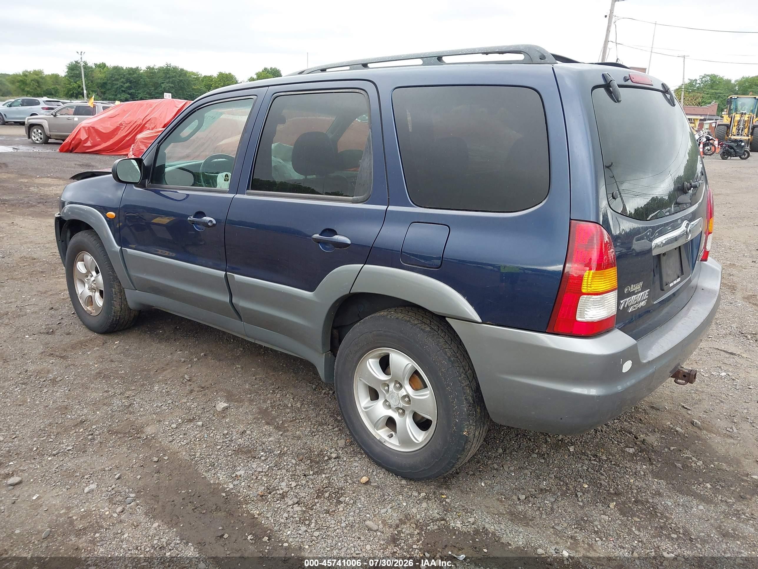 2002 Mazda Tribute Es V6/lx V6 Dark Blue vin: 4F2YU08122KM16739