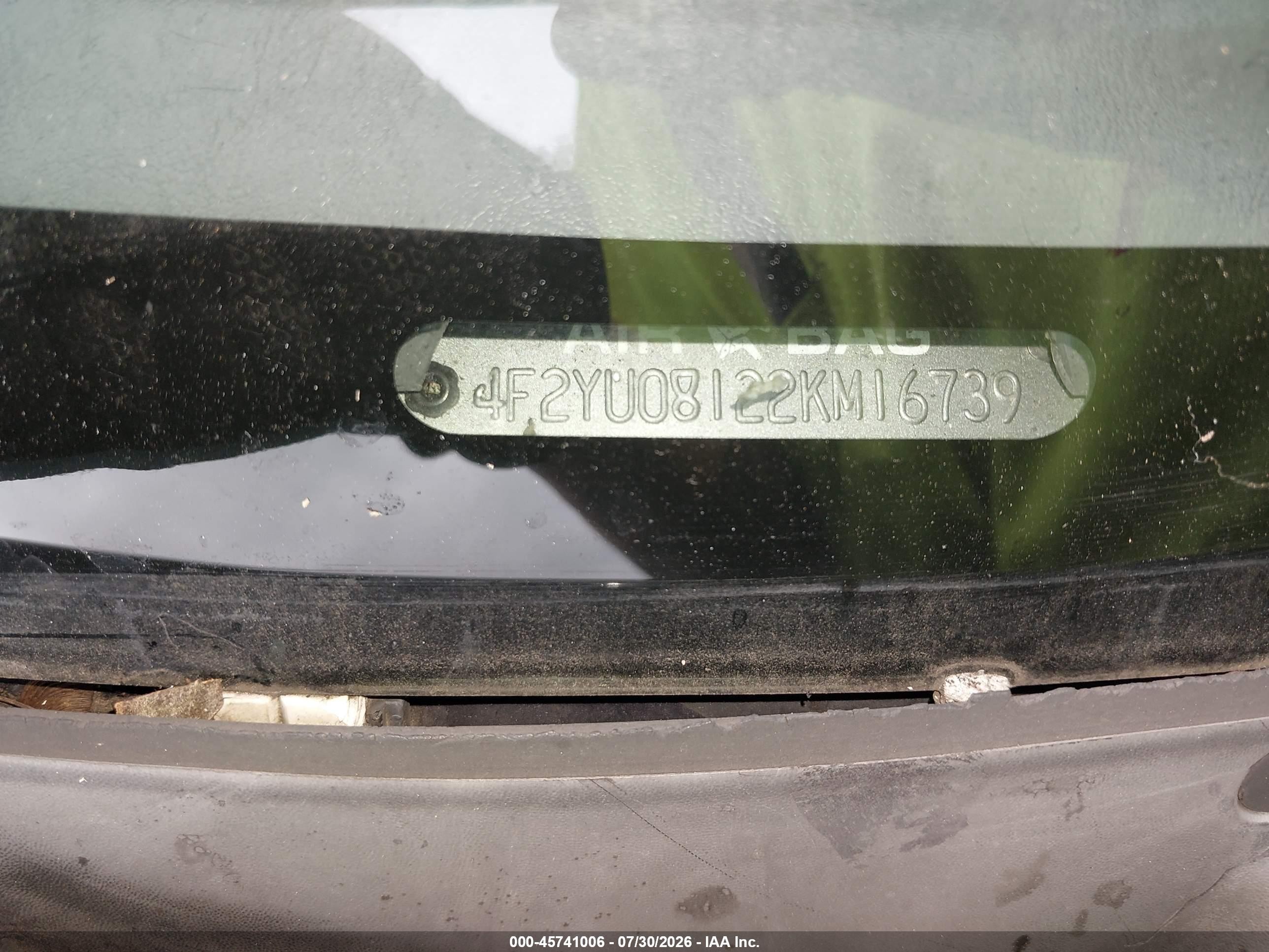 2002 Mazda Tribute Es V6/lx V6 Dark Blue vin: 4F2YU08122KM16739