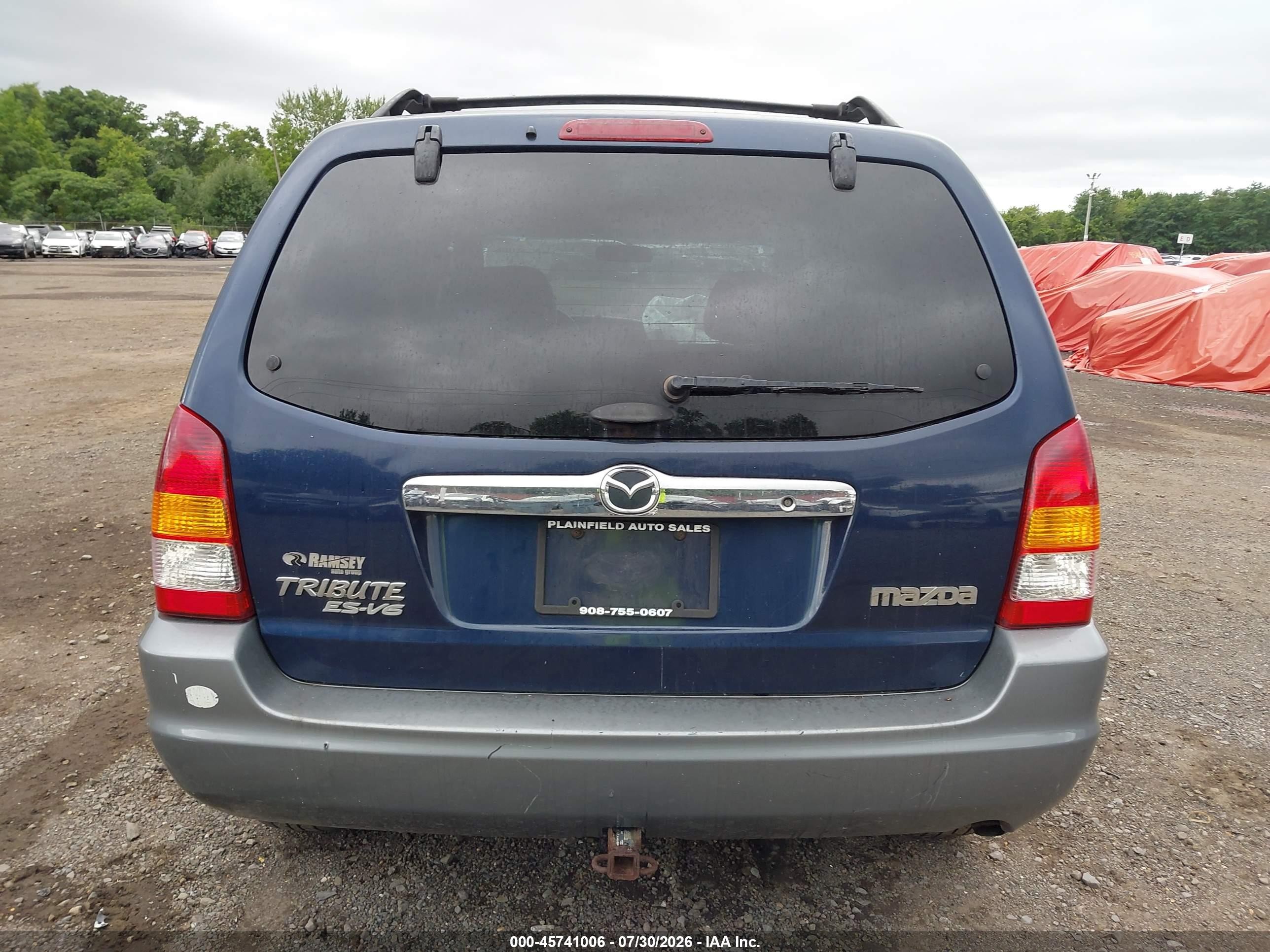 2002 Mazda Tribute Es V6/lx V6 Dark Blue vin: 4F2YU08122KM16739