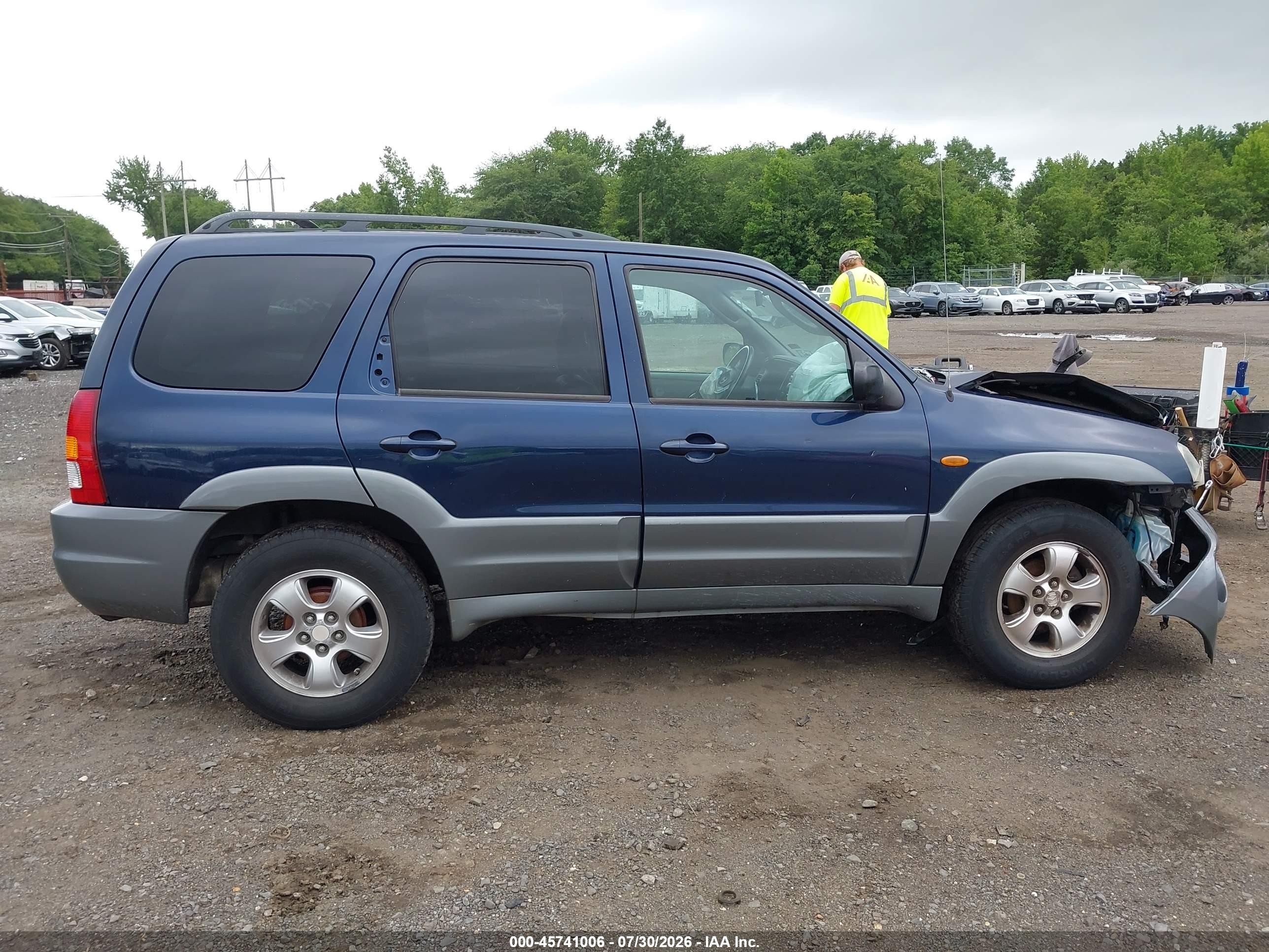 2002 Mazda Tribute Es V6/lx V6 Dark Blue vin: 4F2YU08122KM16739