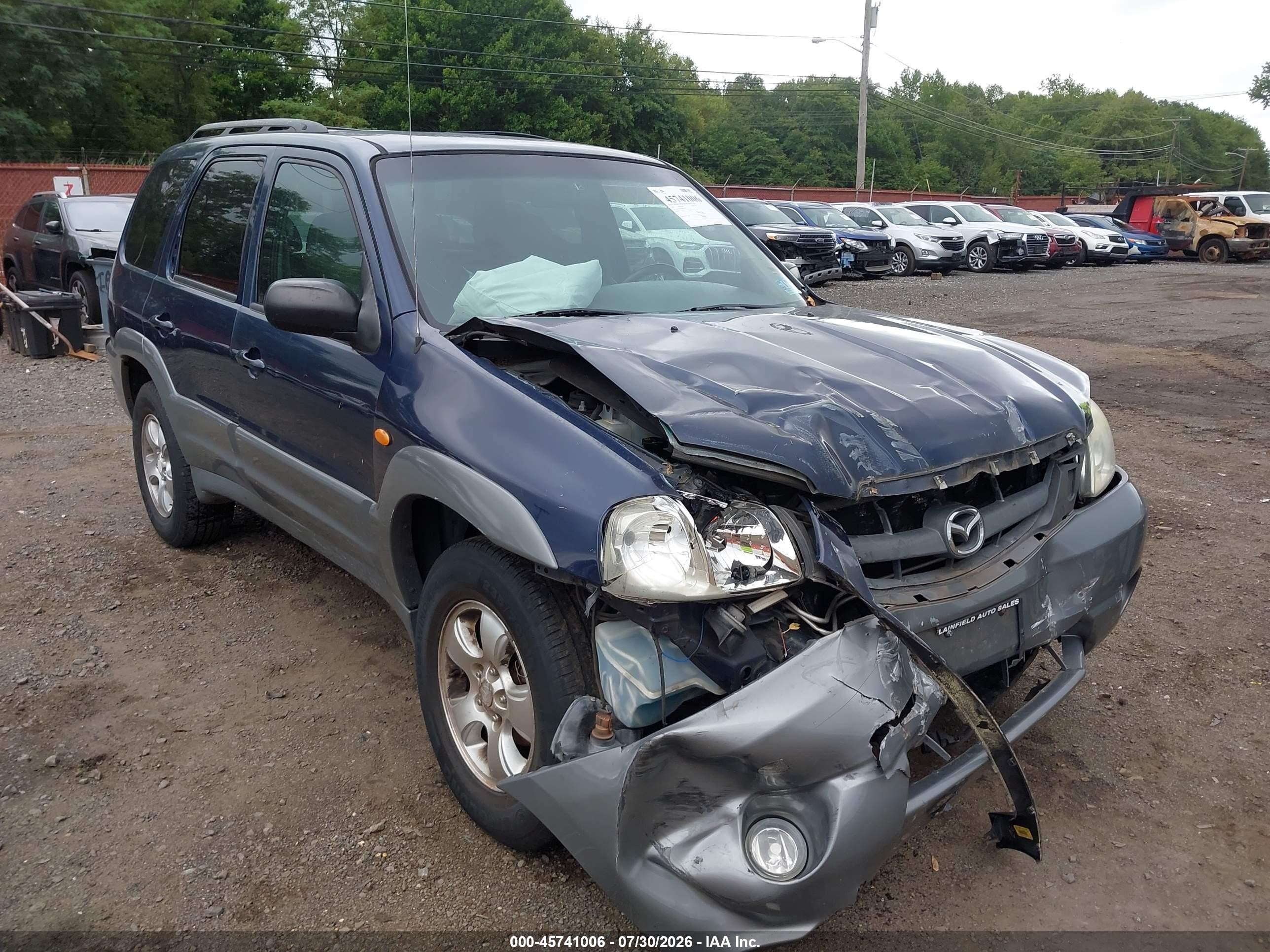 2002 Mazda Tribute Es V6/lx V6 Dark Blue vin: 4F2YU08122KM16739